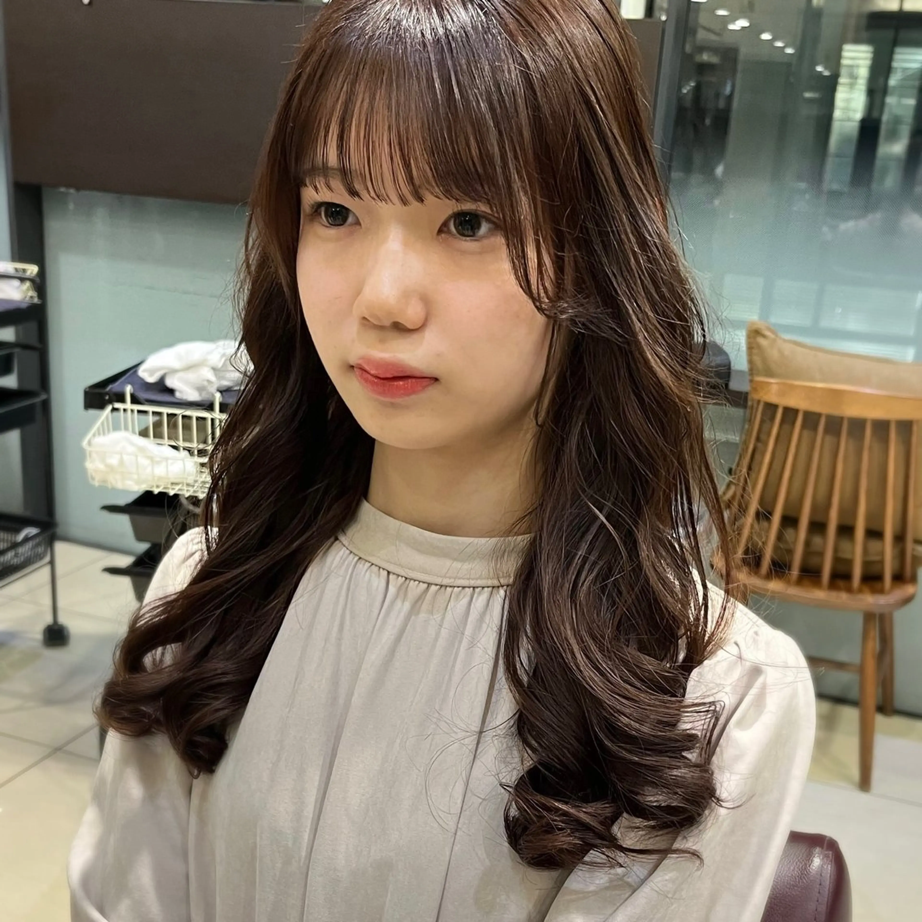 ロング タンバルモリパーマ 礒井メンキのヘアスタイル