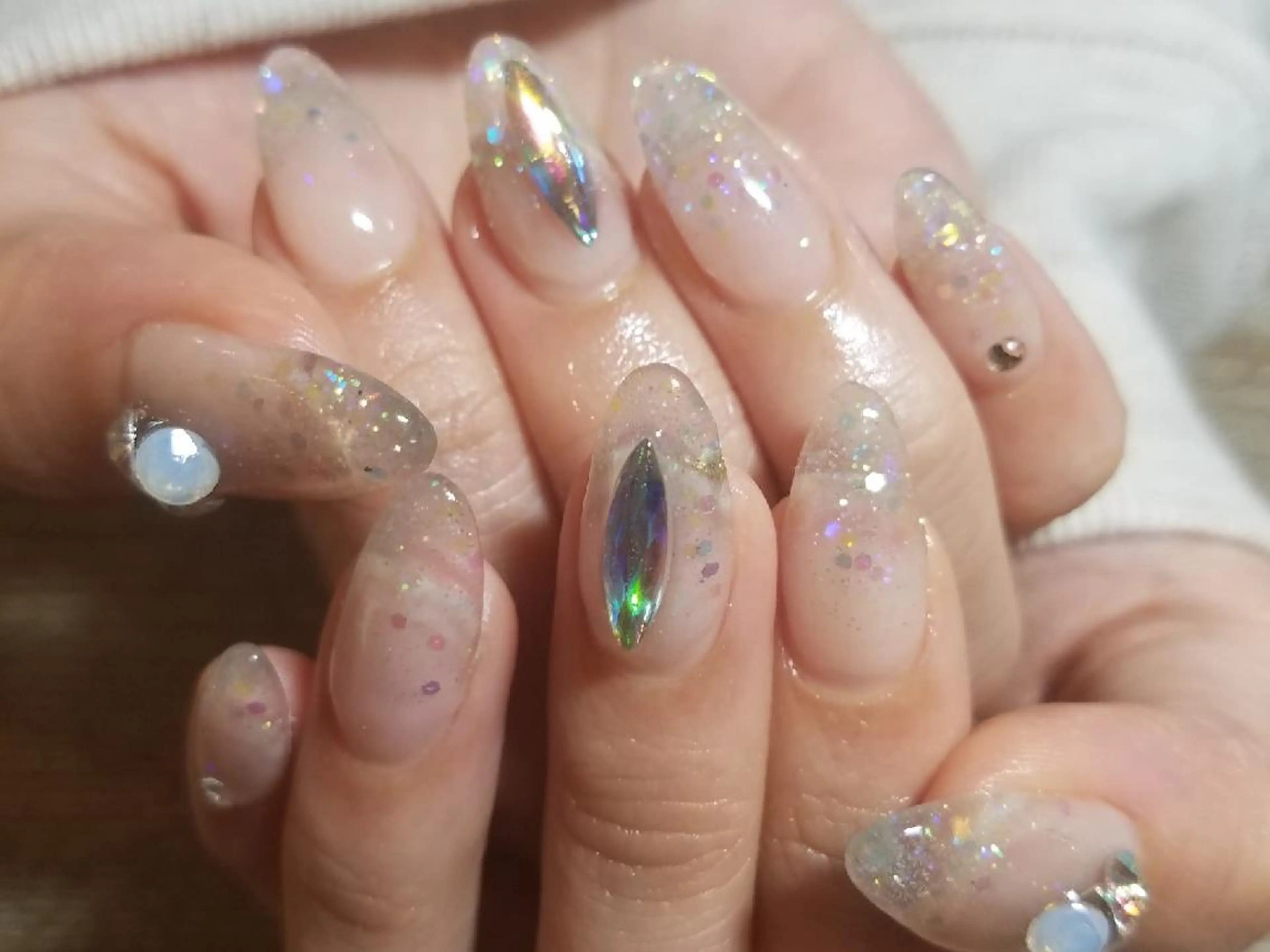 ネイル スカルプネイル ストーンネイル JuniNail 주니네일🇰🇷suのネイルデザイン