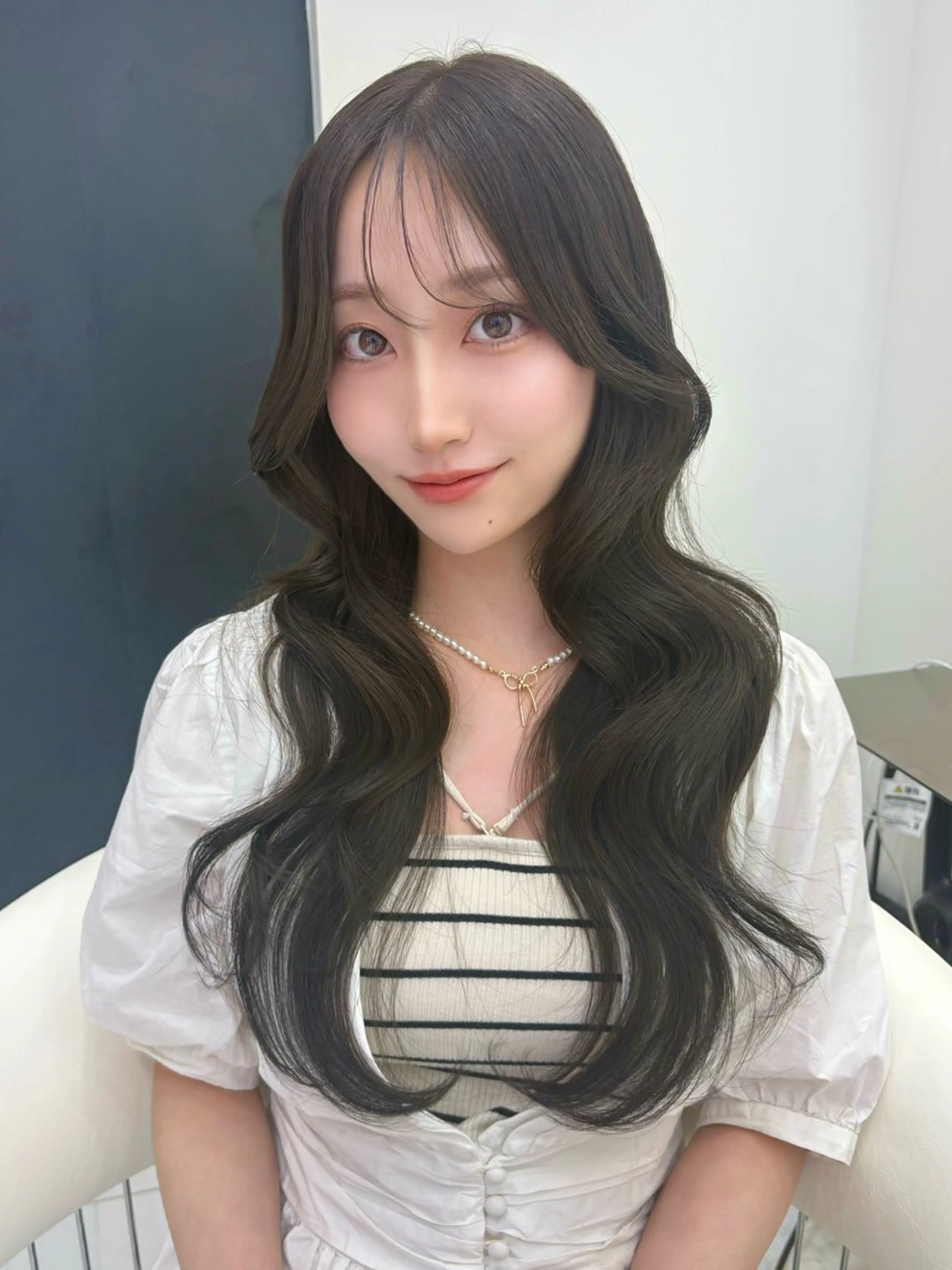 ロング カラー カット ヘアカラー トリートメント ヘッドスパ 新宿/韓国ヘア 中明度カラー/かやのヘアスタイル