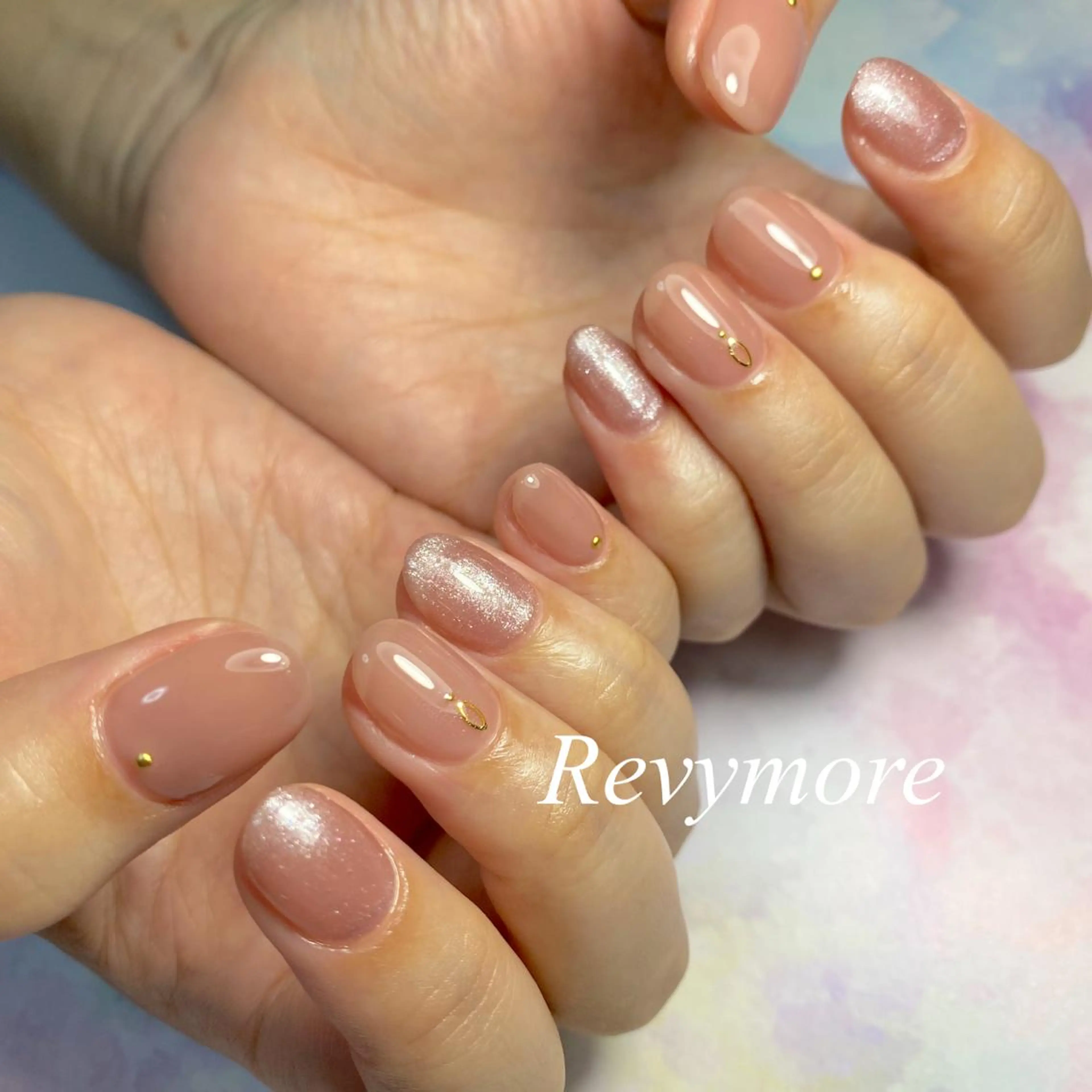 ショート ネイル ジェルネイル シンプルネイル nail salon Revymore所属・nail salon Revymoreのネイルデザイン