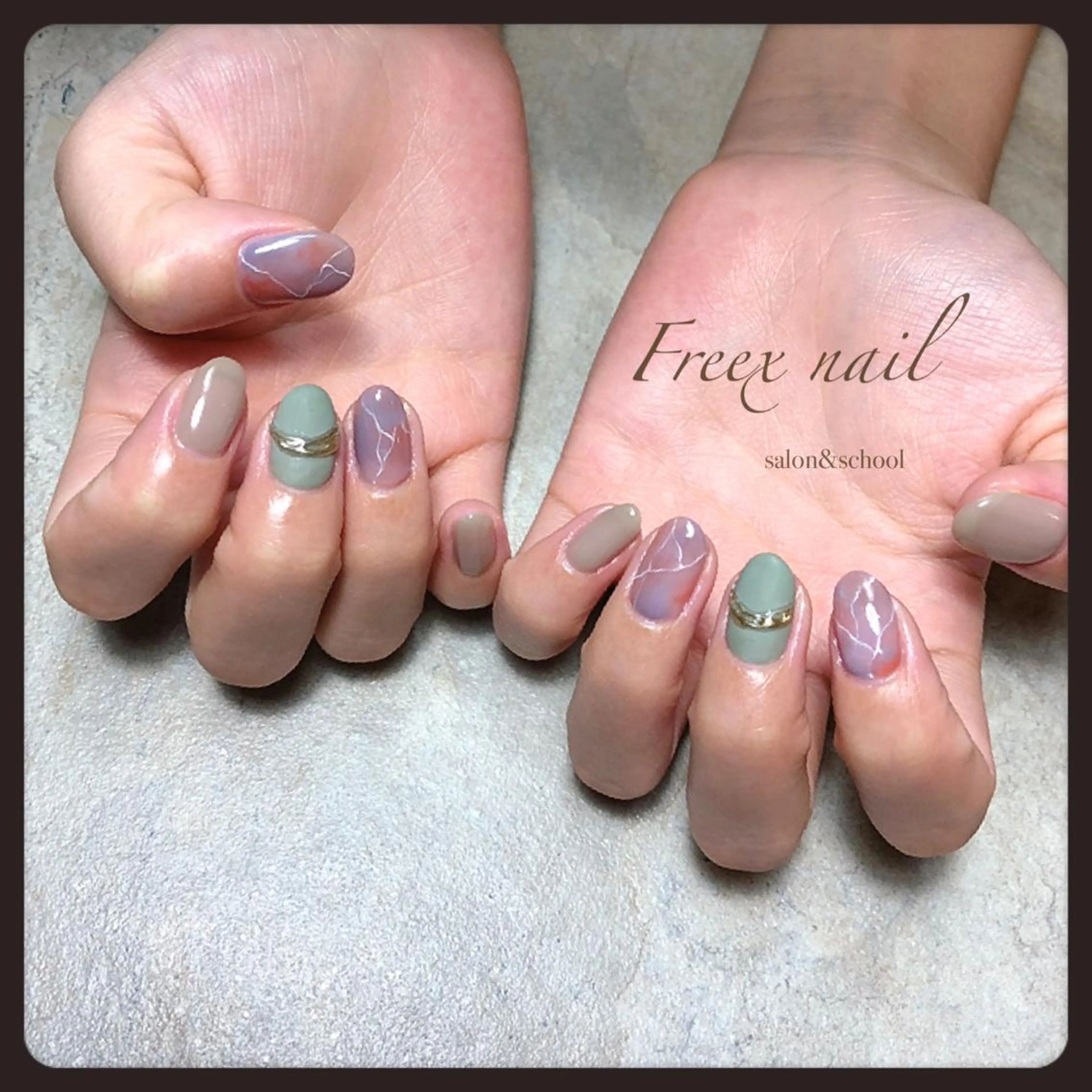 ネイル 大理石ネイル(マーブル) ハンドネイル ハンドケア Freex nail所属・freex nail /ニュアンス/個性派のネイルデザイン
