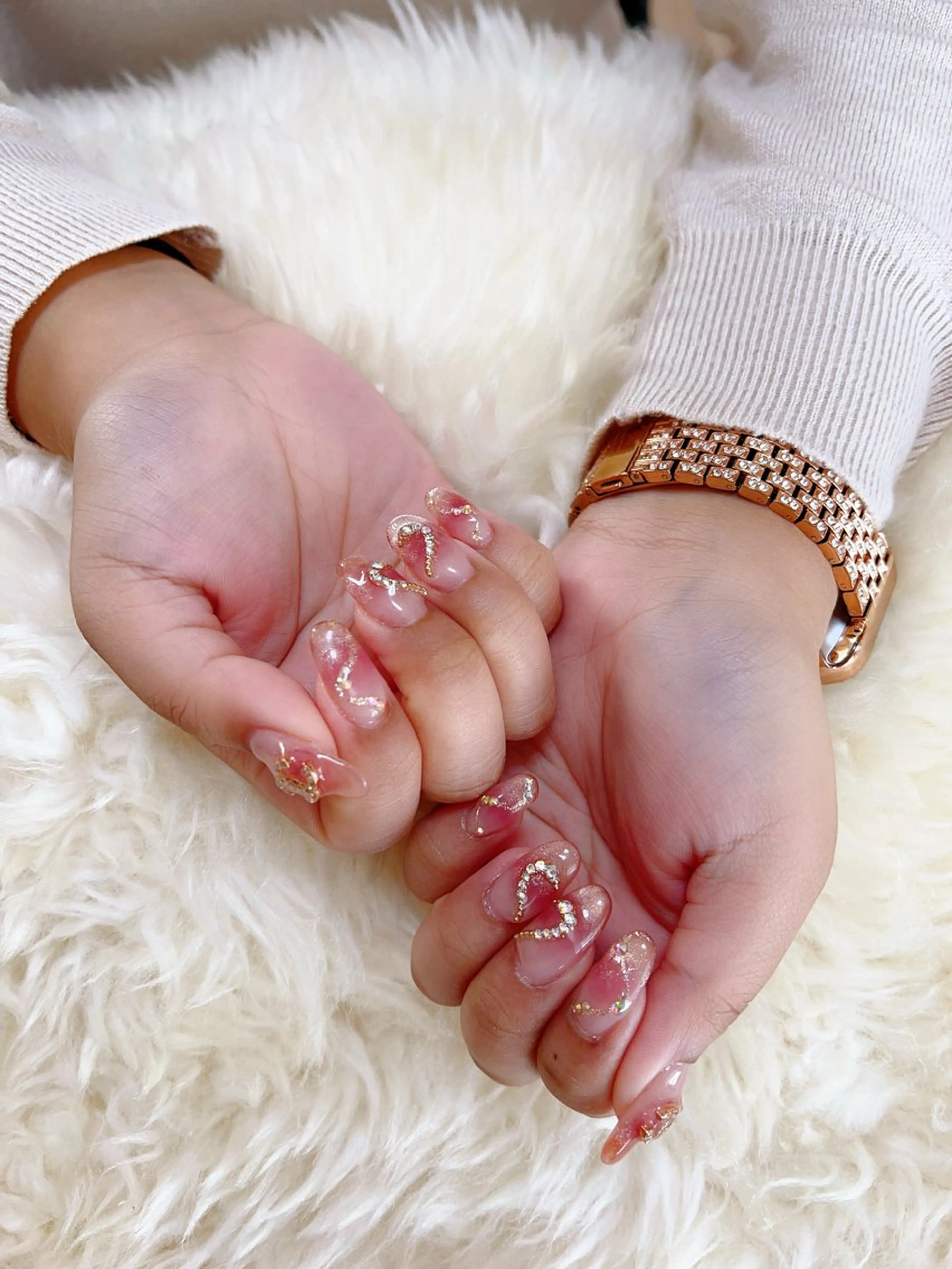 ロング ハンドネイル ハンドケア 💜MIYA nail川崎店のネイルデザイン