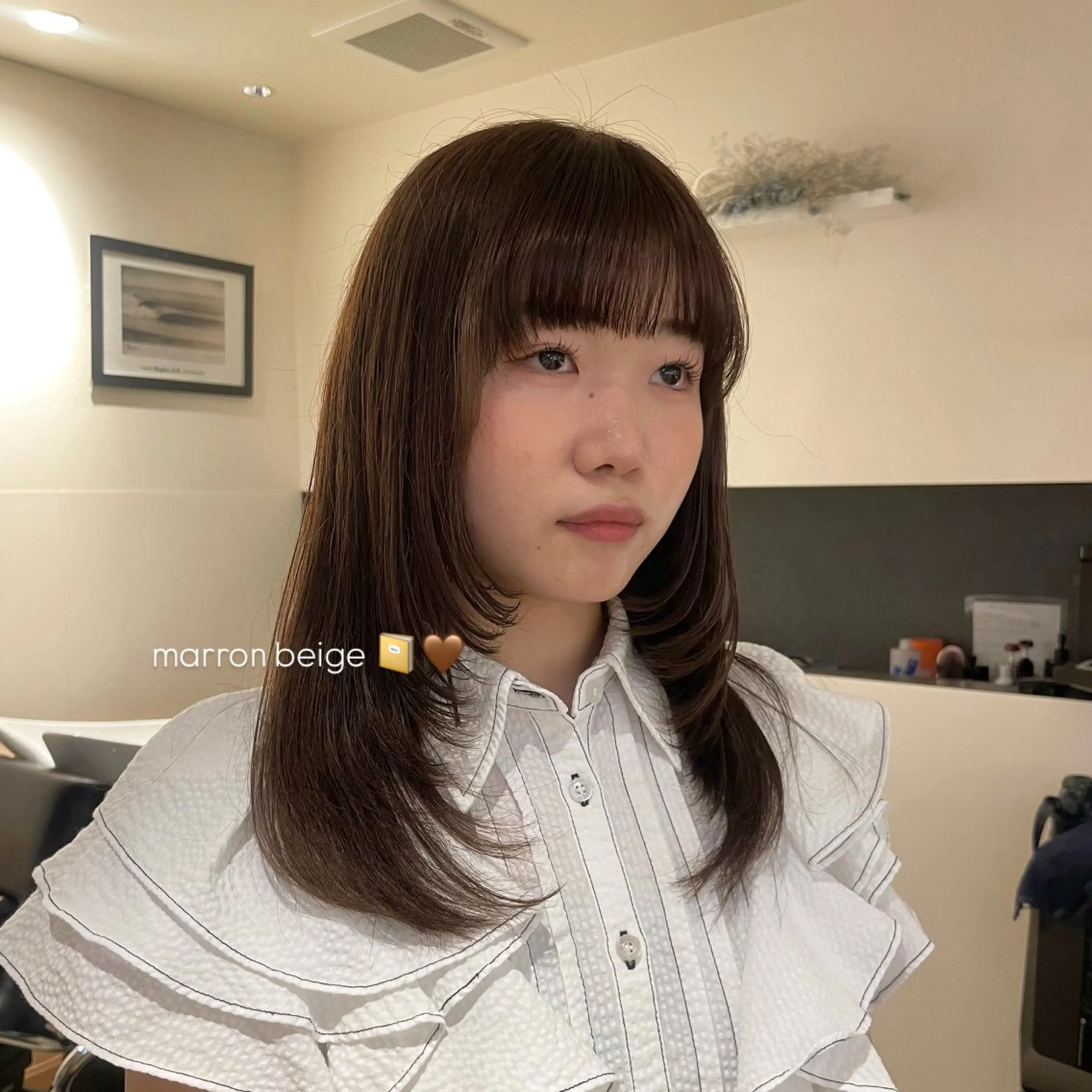 ロング カラー カット ヘアカラー トリートメント こいき/ブラウン・ 暖色/艶カラー🎀✨のヘアスタイル