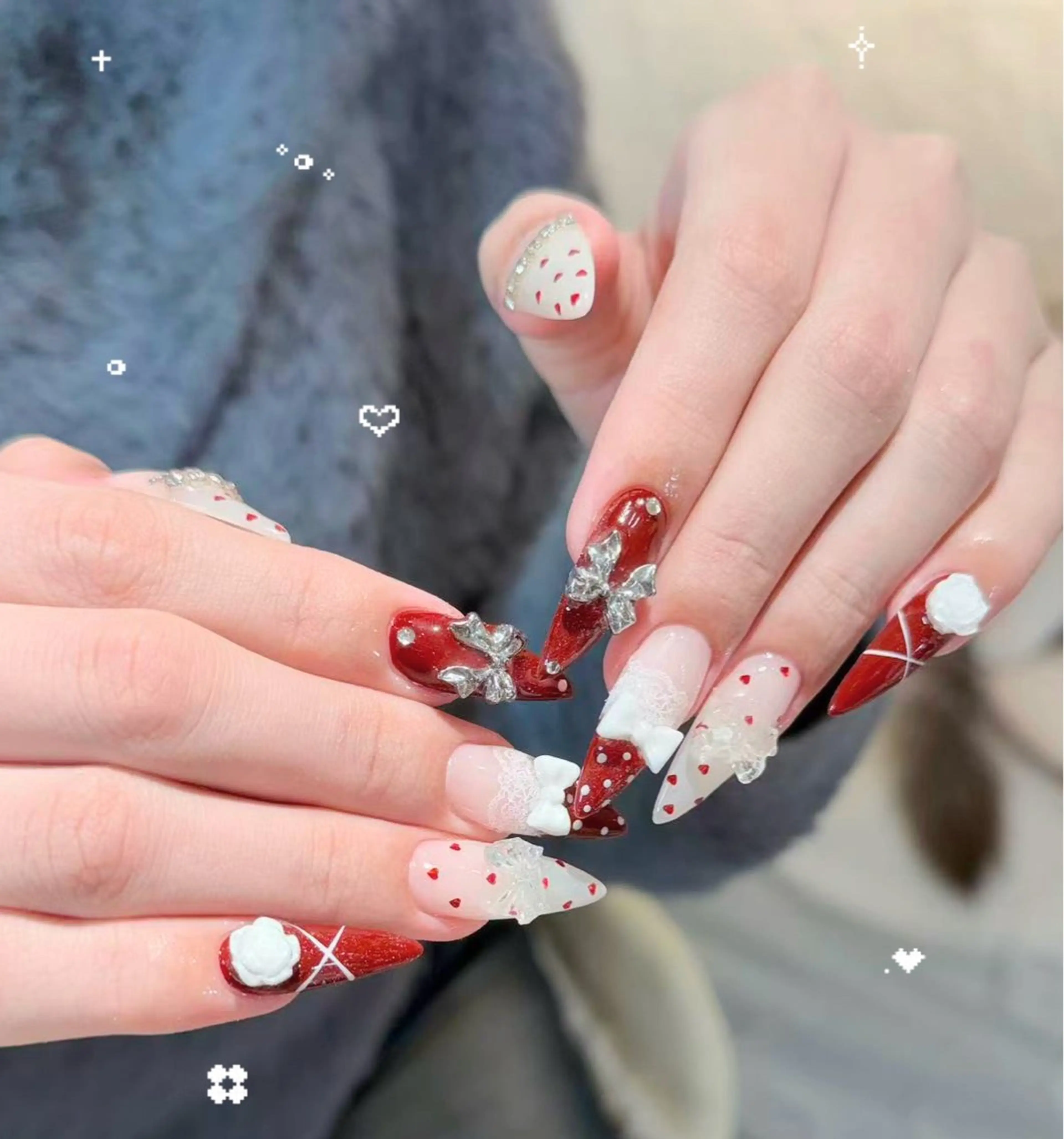 ネイル チークネイル 長さ出し フレンチネイル ガーリー 韓国ネイル ハンドネイル ハンドケア Sun Nail 池袋のエステ・リラクイメージ