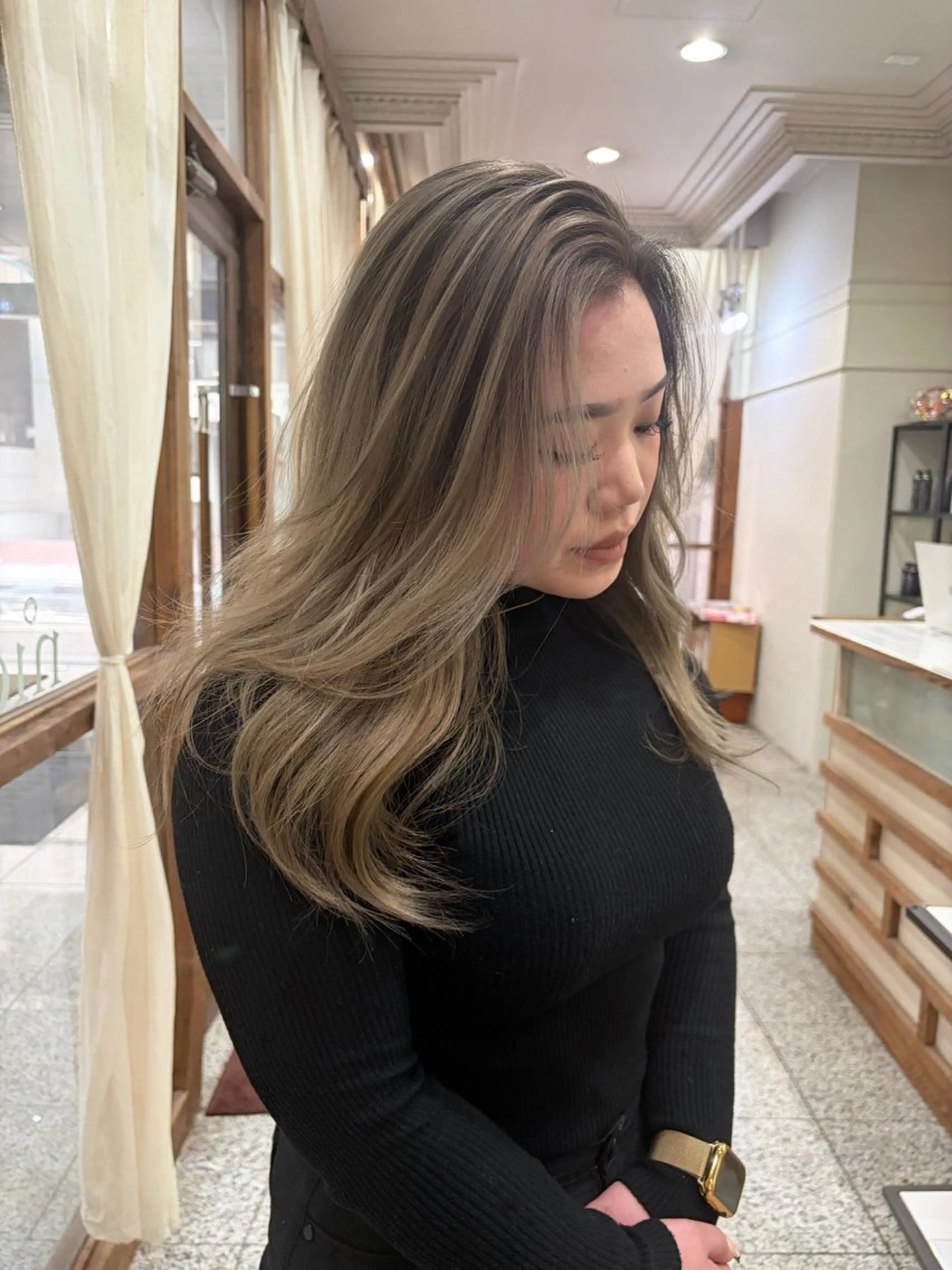 カラー バレイヤージュ nico所属・KANNA🩵 nico 東心斎橋のヘアスタイル