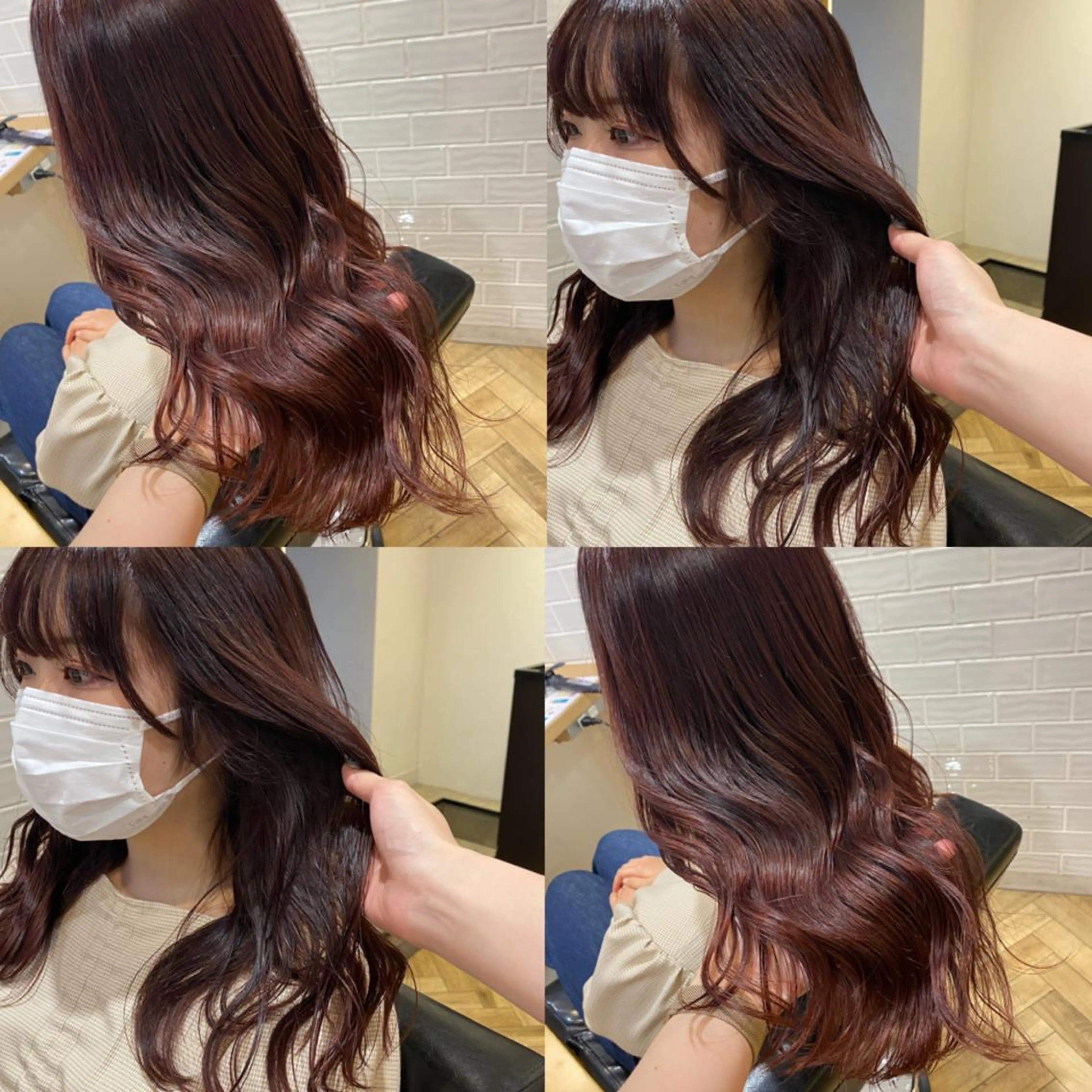 ロング カラー ブラウンカラー 艶カラー/韓国顔周り 🎀mamiのヘアスタイル