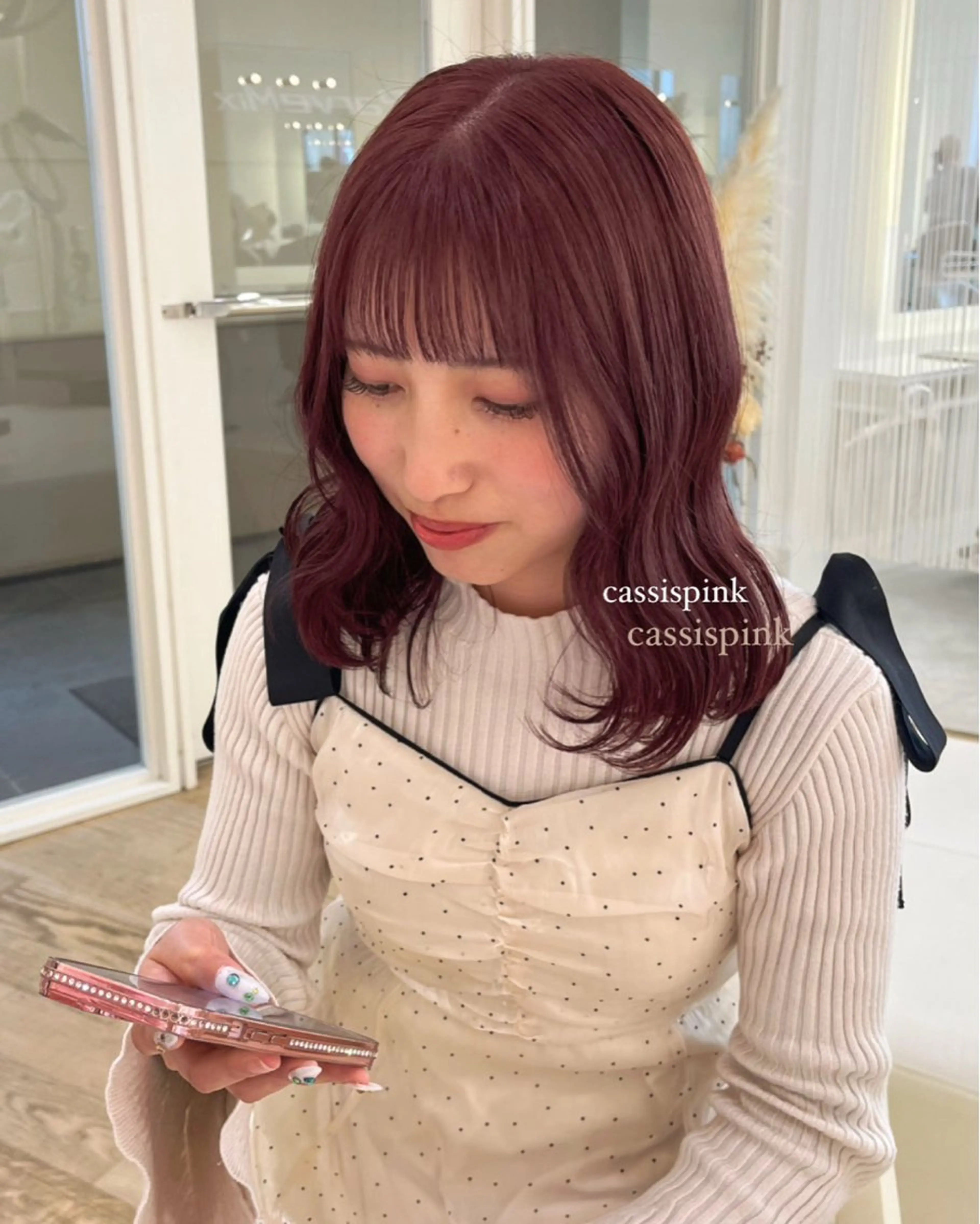 ブリーチ無しでツヤ感のあるピンクカラーにしたい方🎀🩰【wピンクカラー】＋【スタイリング¥0】の写真