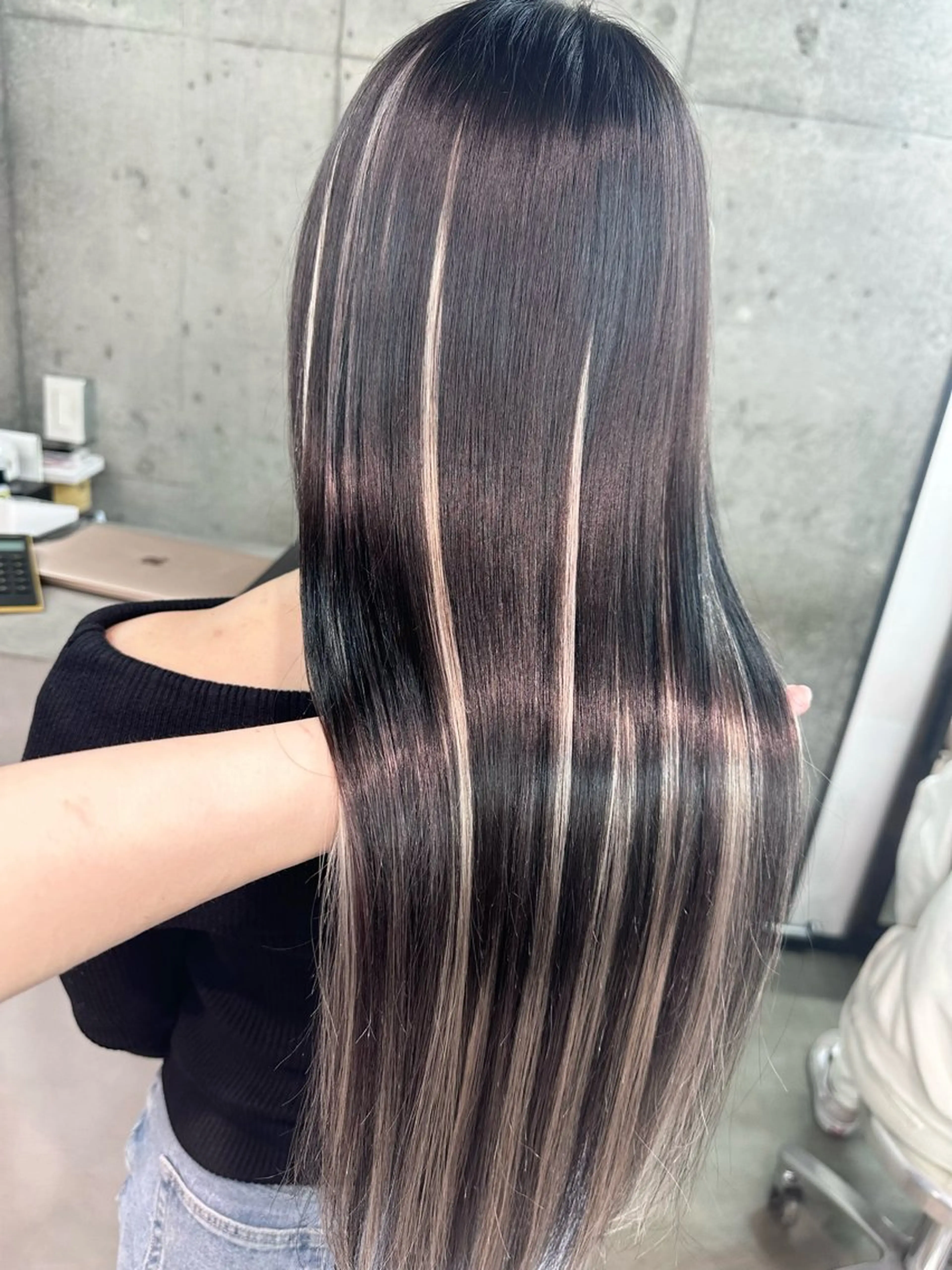 ロング カラー ヘアカラー トリートメント エクステ 🫧シールエクステ/ 艶カラー🫧アサミ️のヘアスタイル