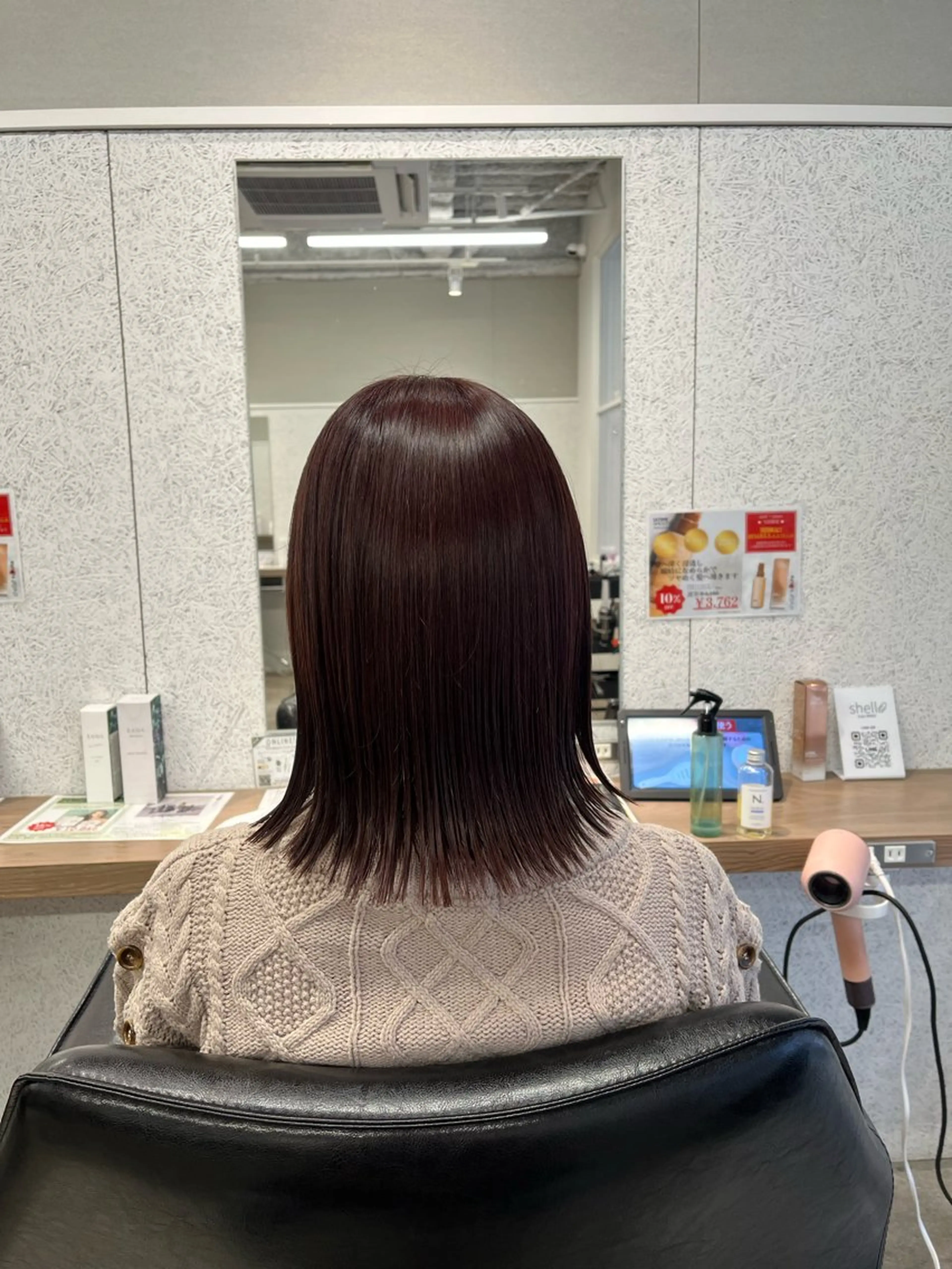 セミロング カラー ヘアアレンジ カット ヘアカラー 🍓艶髪/艶カラー ハイトーン/しんたにのヘアスタイル