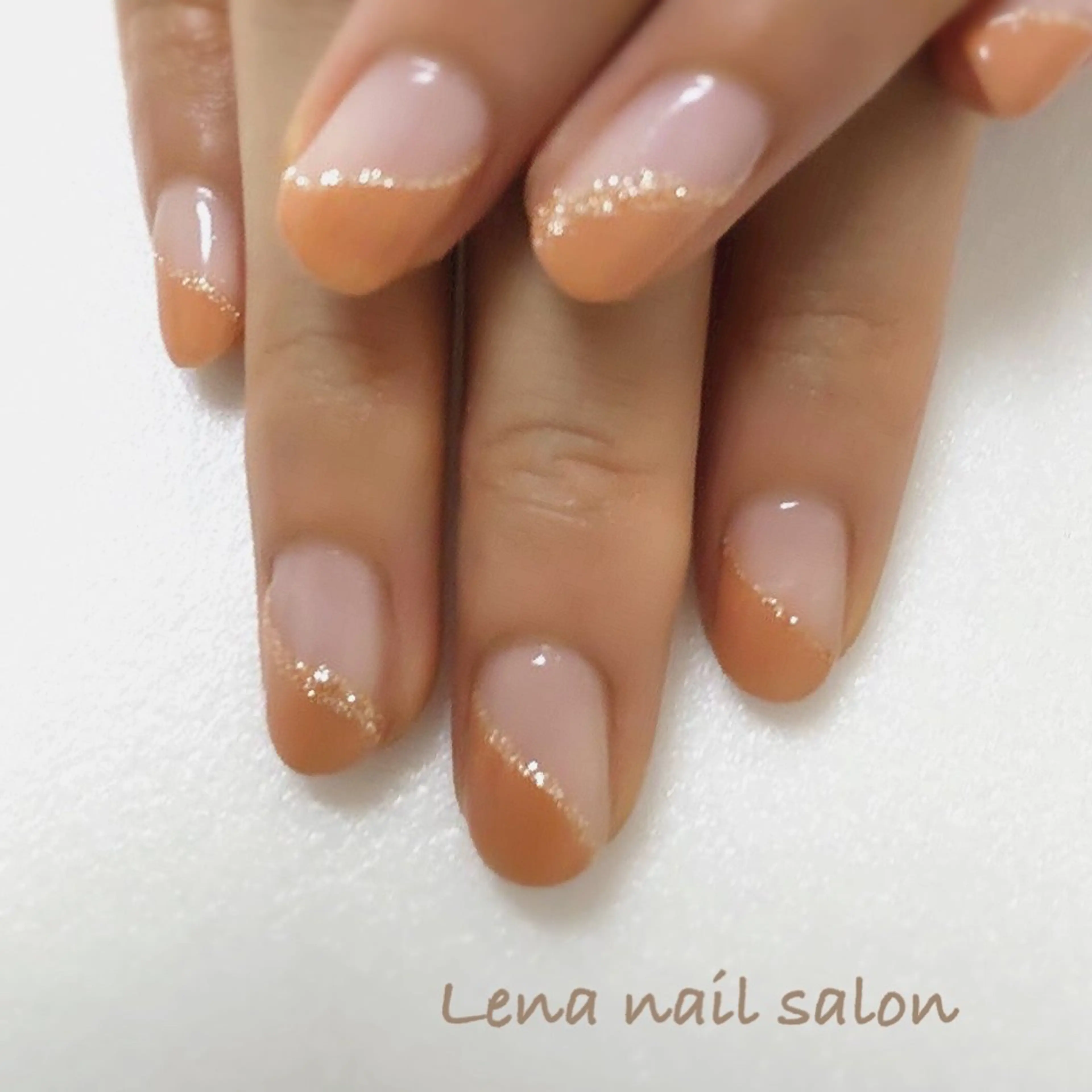 ネイル フレンチネイル ハンドネイル 自爪育成ネイルケア Lena  nailのネイルデザイン
