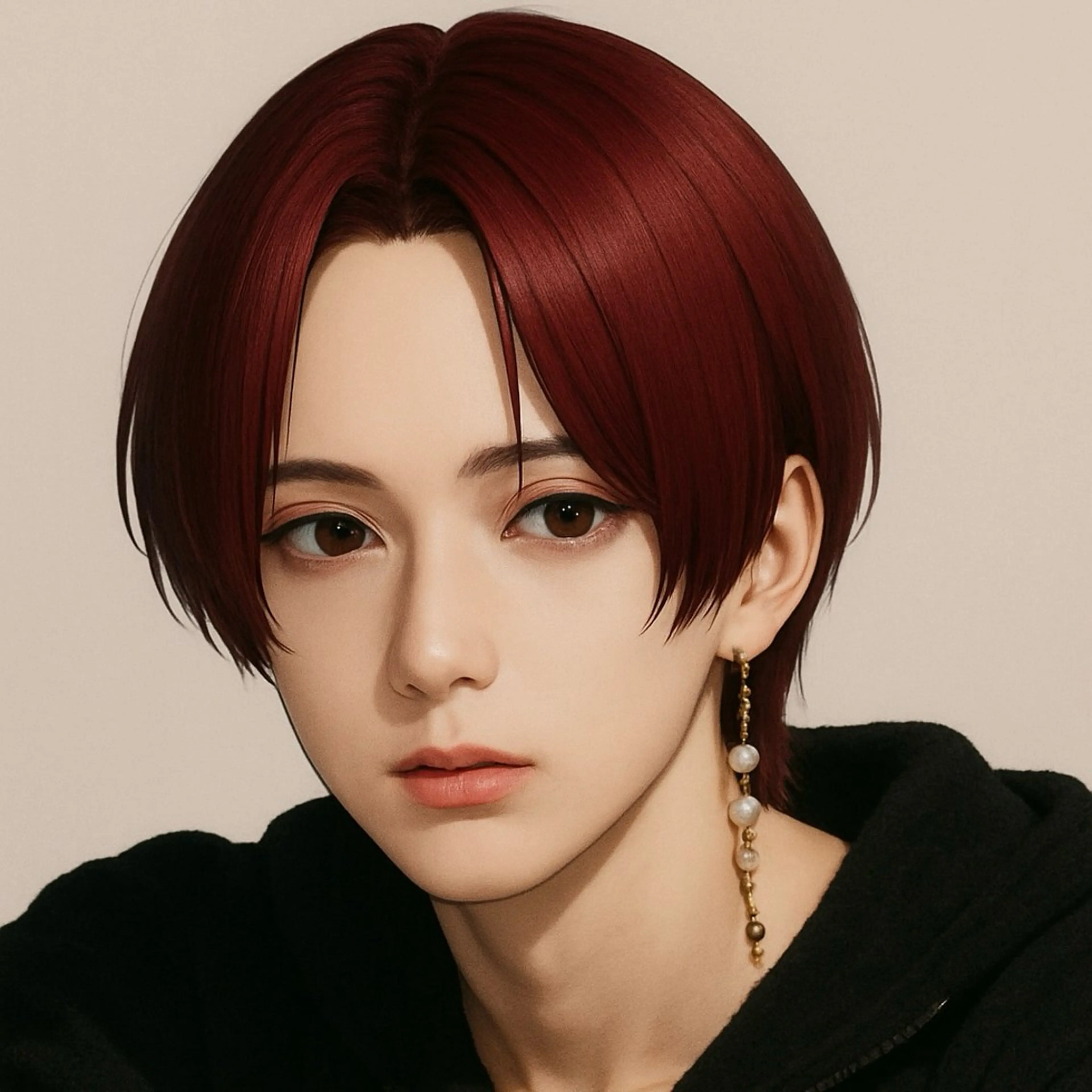 《🟥ボルドーレッド系やりたい方♦️》暖色メンズカラー➕ブリーチ➕ system1stepトリートメントの写真