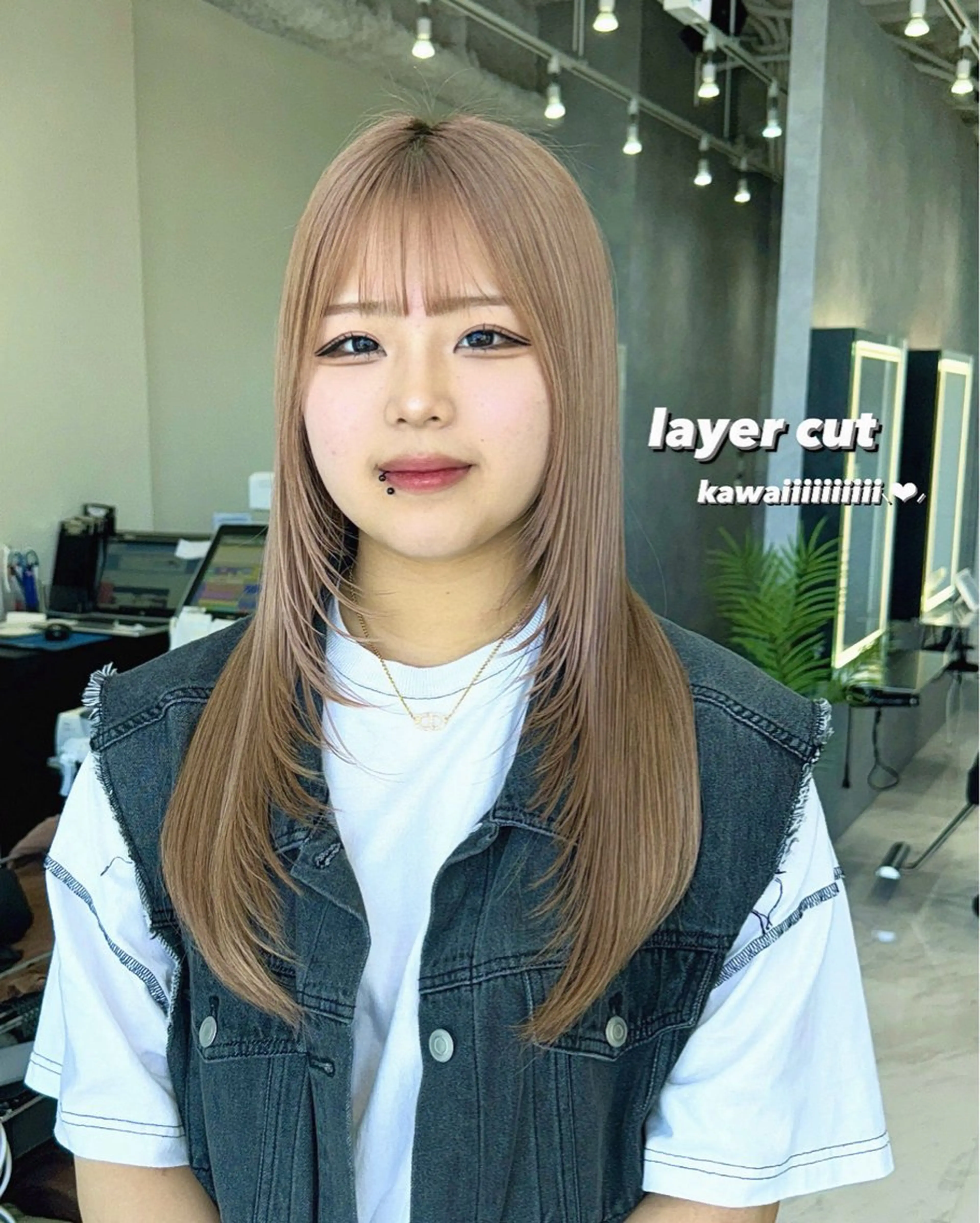 ロング レイヤーカット CS made by SHACHU 栄所属・💖艶カラー💖 mikuのヘアスタイル