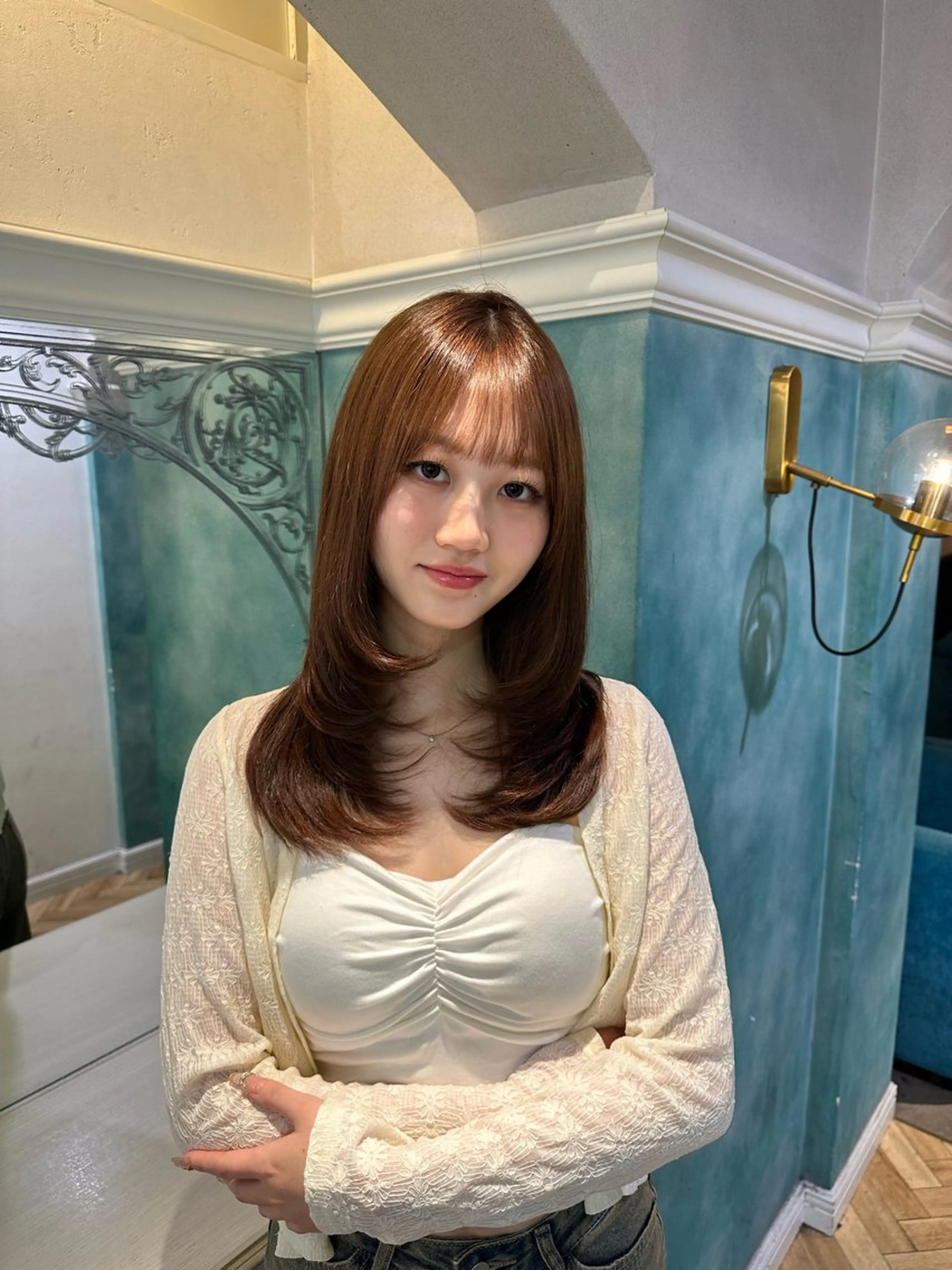 🩵韓国風レイヤーカット❄️＋✨内部補修トリートメント【Refa ヴィーナ無料🫧】の写真