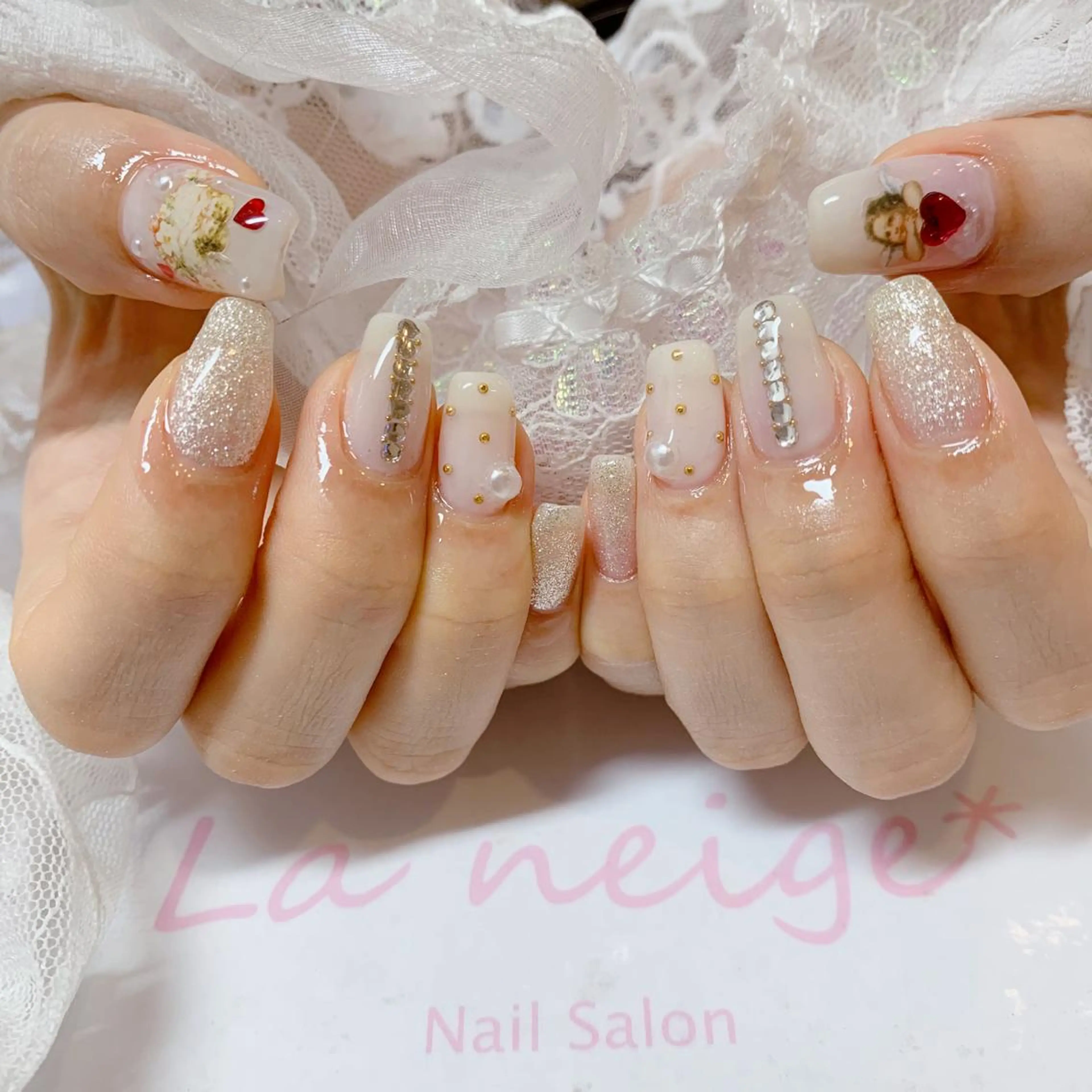 ネイル ハンドネイル La neige* yuki 🥯🍑のネイルデザイン