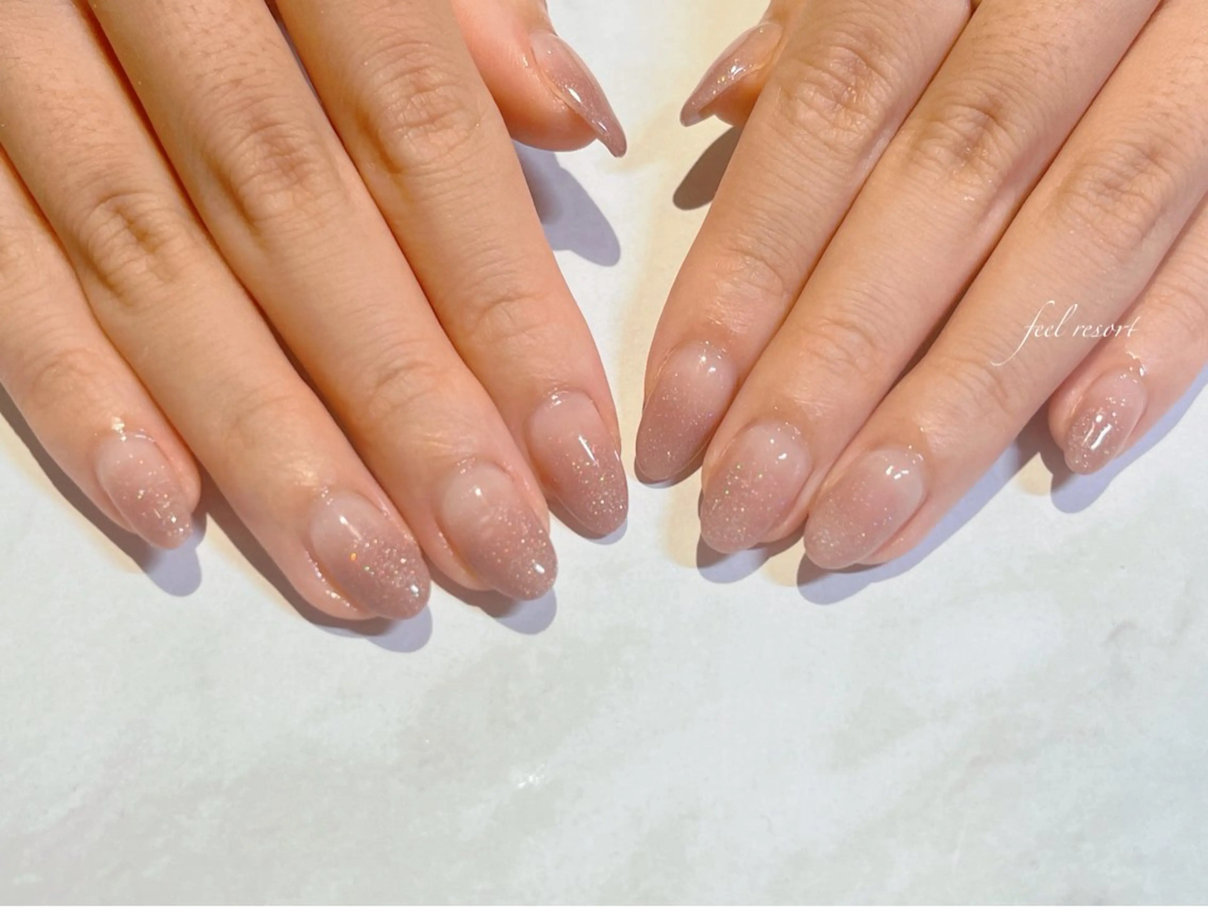 ネイル 長さ出し フットネイル フレンチネイル ジェルネイル ガラスフレンチ Lien（リアン） 銀座駅6分のネイルデザイン