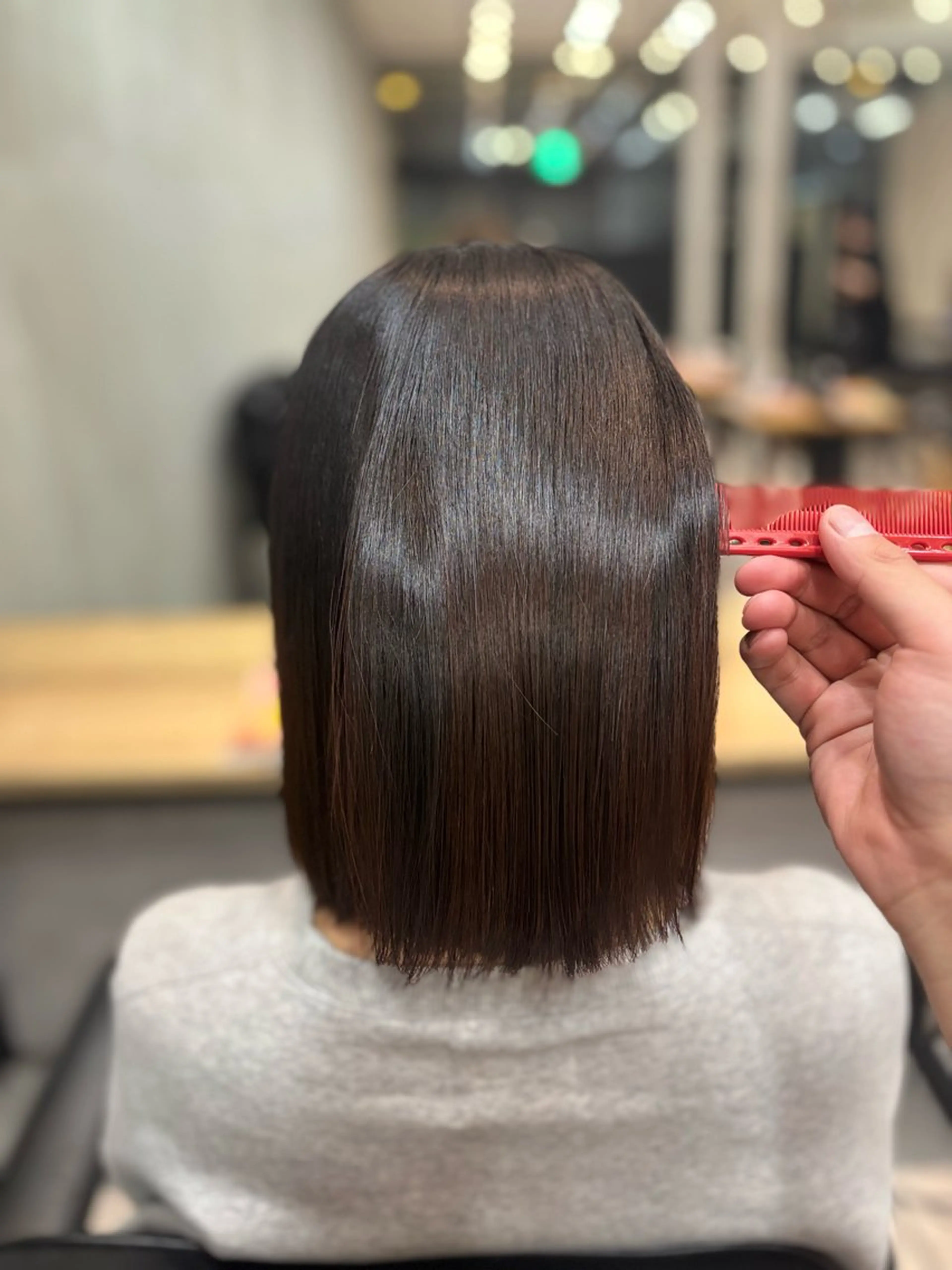 セミロング パーマ 縮毛矯正 カット トリートメント 藤井 隼のヘアスタイル