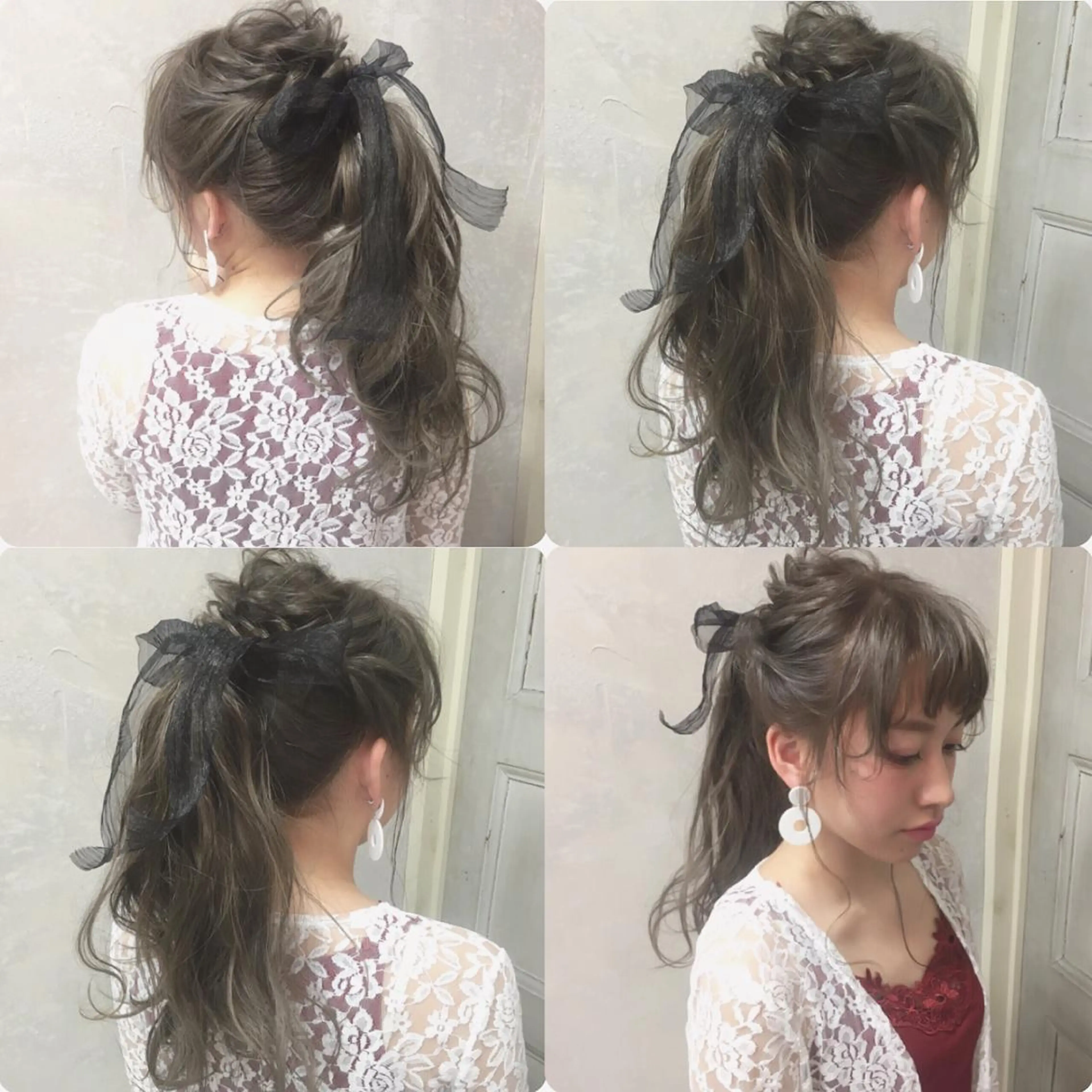 ロング カラー ヘアアレンジ ポニーテール autre所属・大久保 ひでなりのヘアスタイル