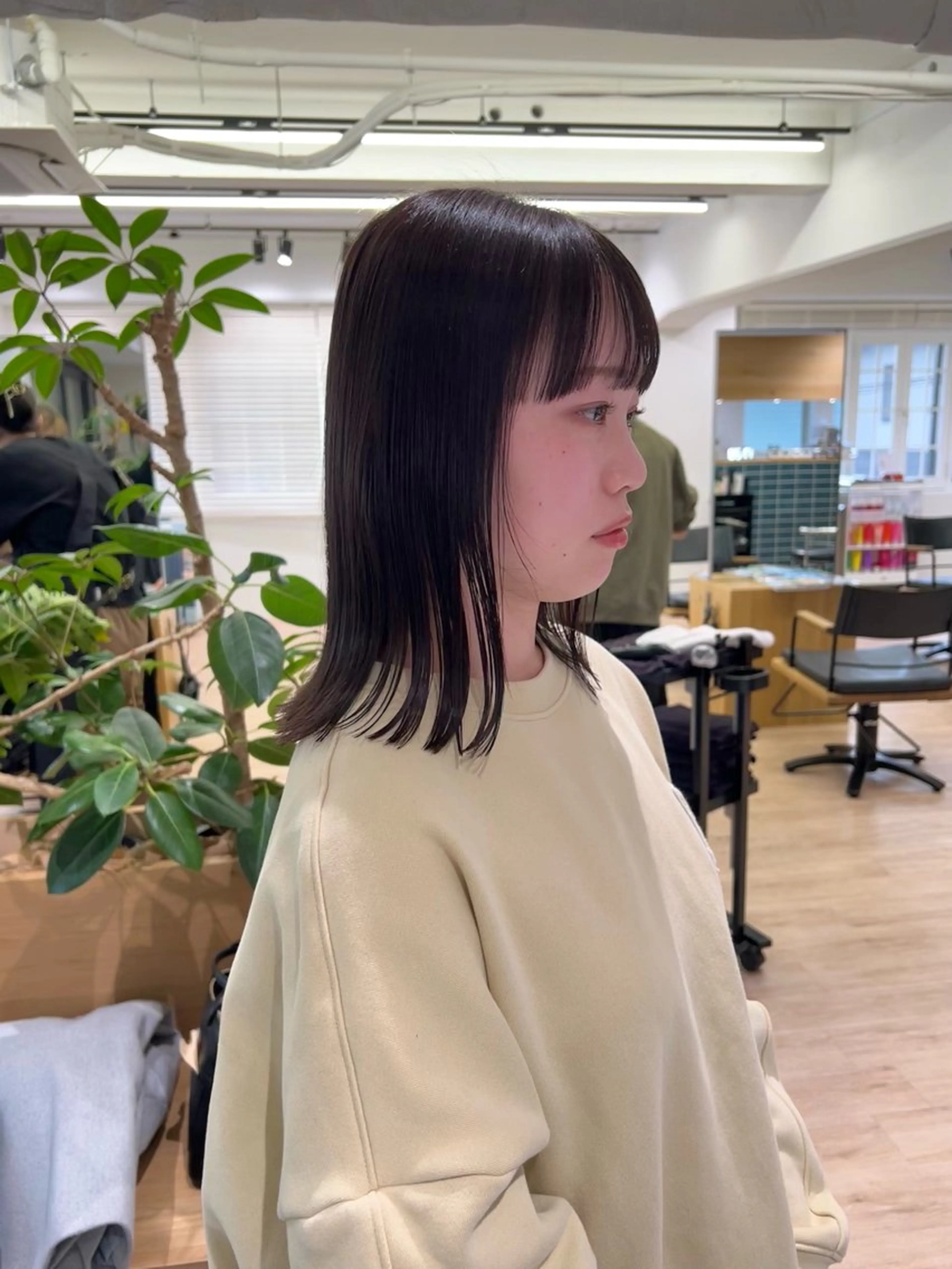 ミディアム ヘアカラー トリートメント 田中 愛梨のヘアスタイル