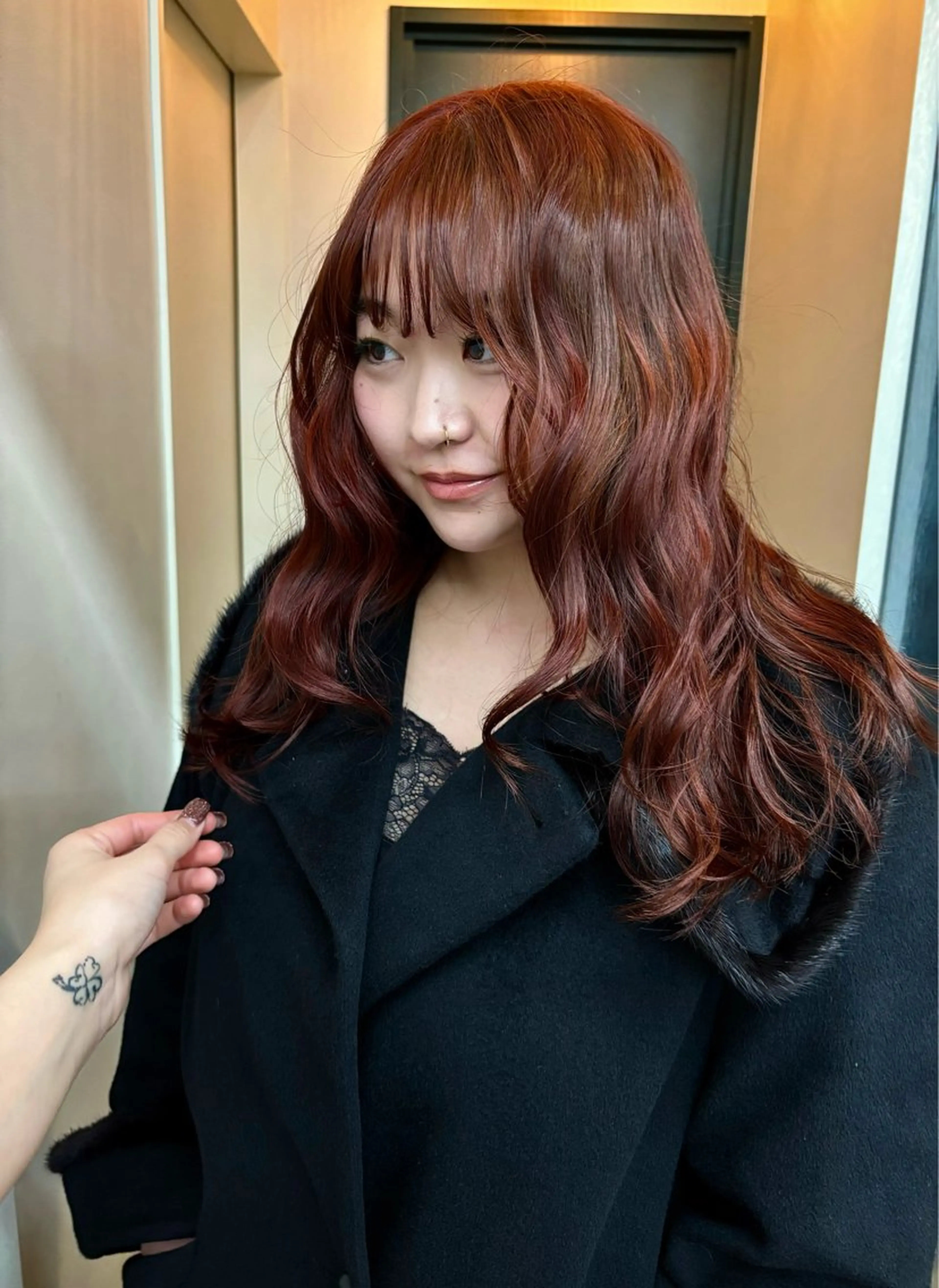 🟠✂️ カット + カラー + トリートメント 💎 #透明感カラー🎨🧴#暖色カラー🧡 #艶髪ケア✨の写真