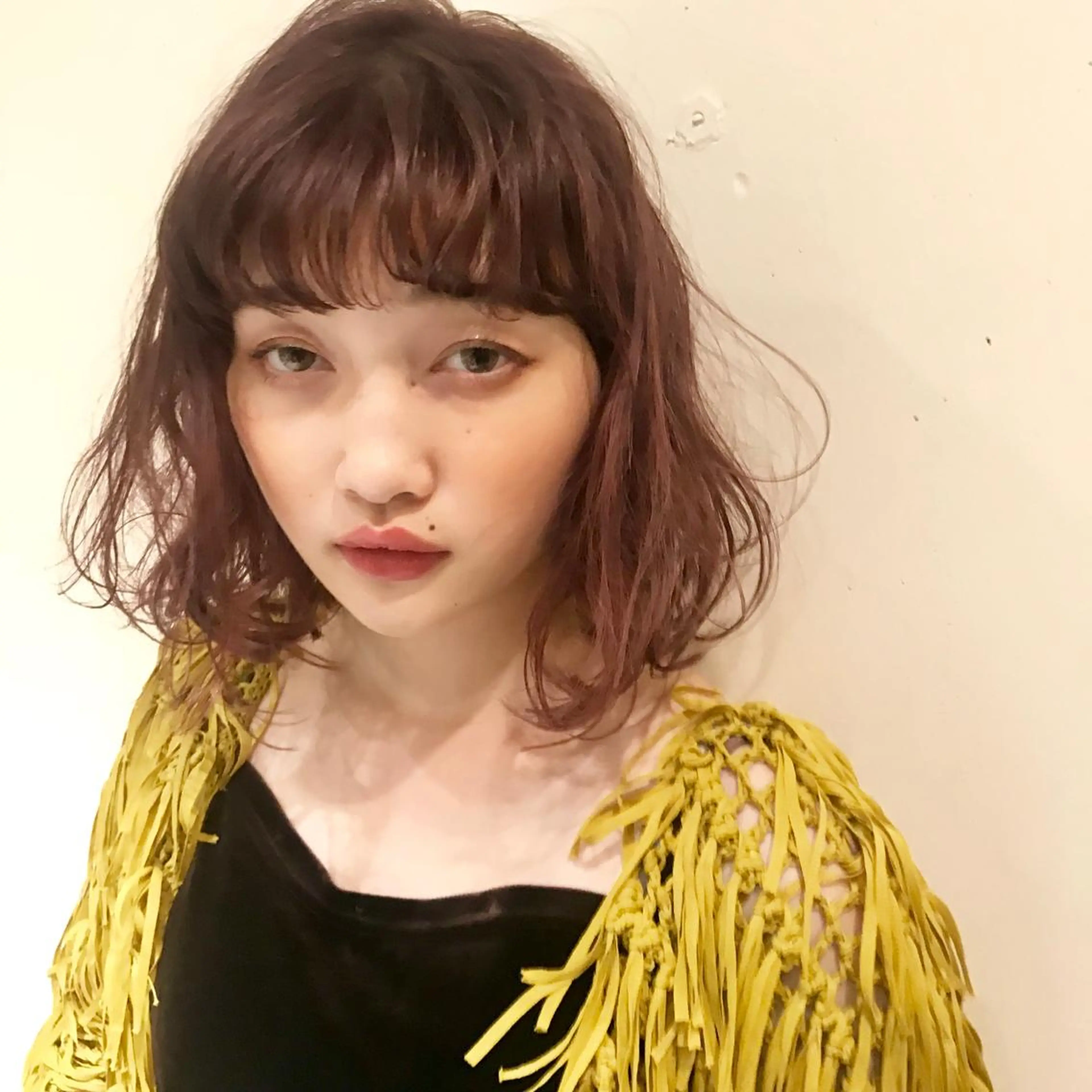 ミディアム カラー スナコザワ レナのヘアスタイル