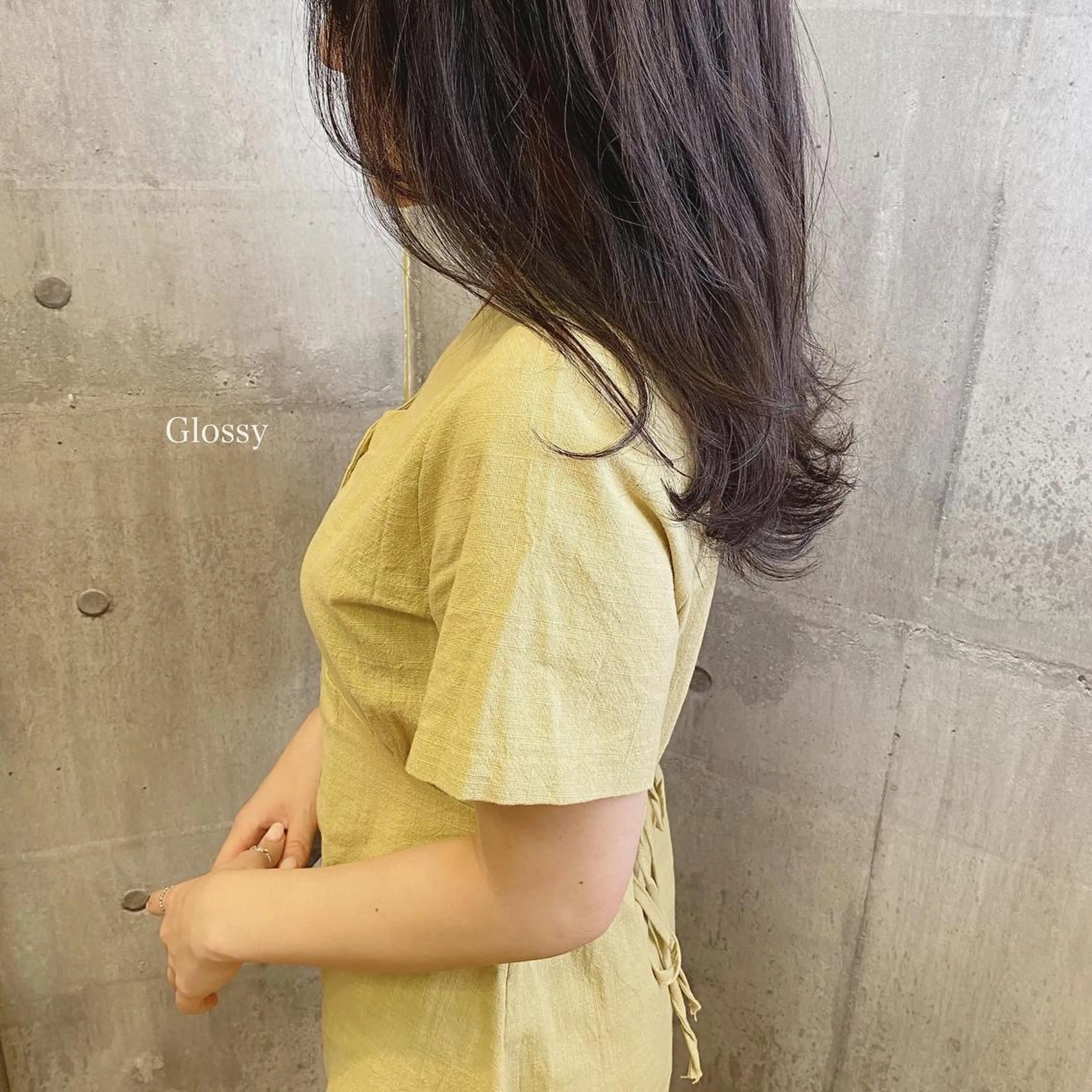 ミディアム カラー カット トリートメント ヘッドスパ 髪質改善ｶﾗｰ ｹｱﾌﾞﾘｰﾁ/ﾀﾑのヘアスタイル