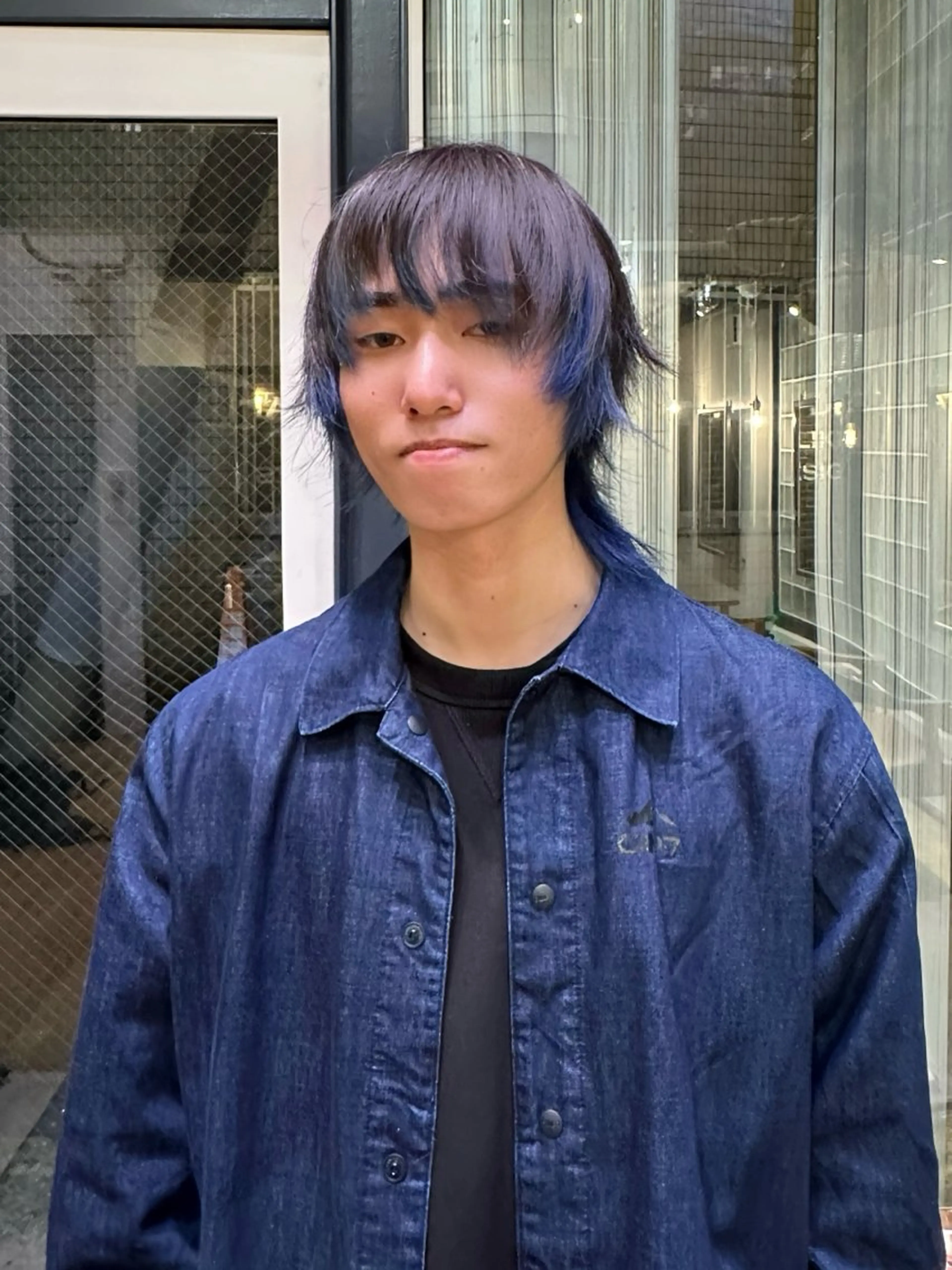 ミディアム 顔まわりレイヤー 顔周りカット 髪質改善 レイヤーカット シャギー カット デザインカラー/中性 ウルフ/mitsuのヘアスタイル