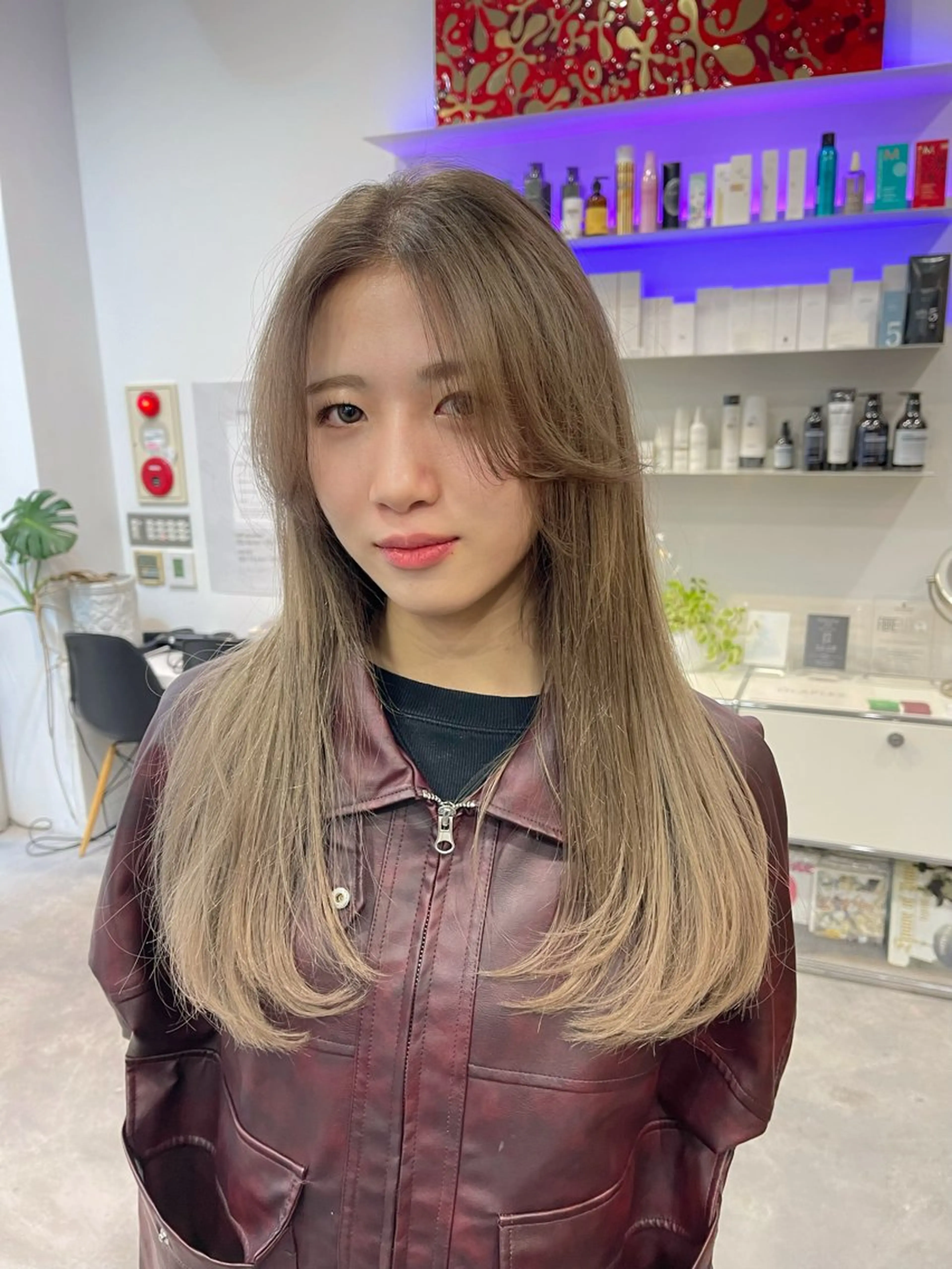 ロング カラー ベージュカラー ダブルカラー RITZY こうたのヘアスタイル