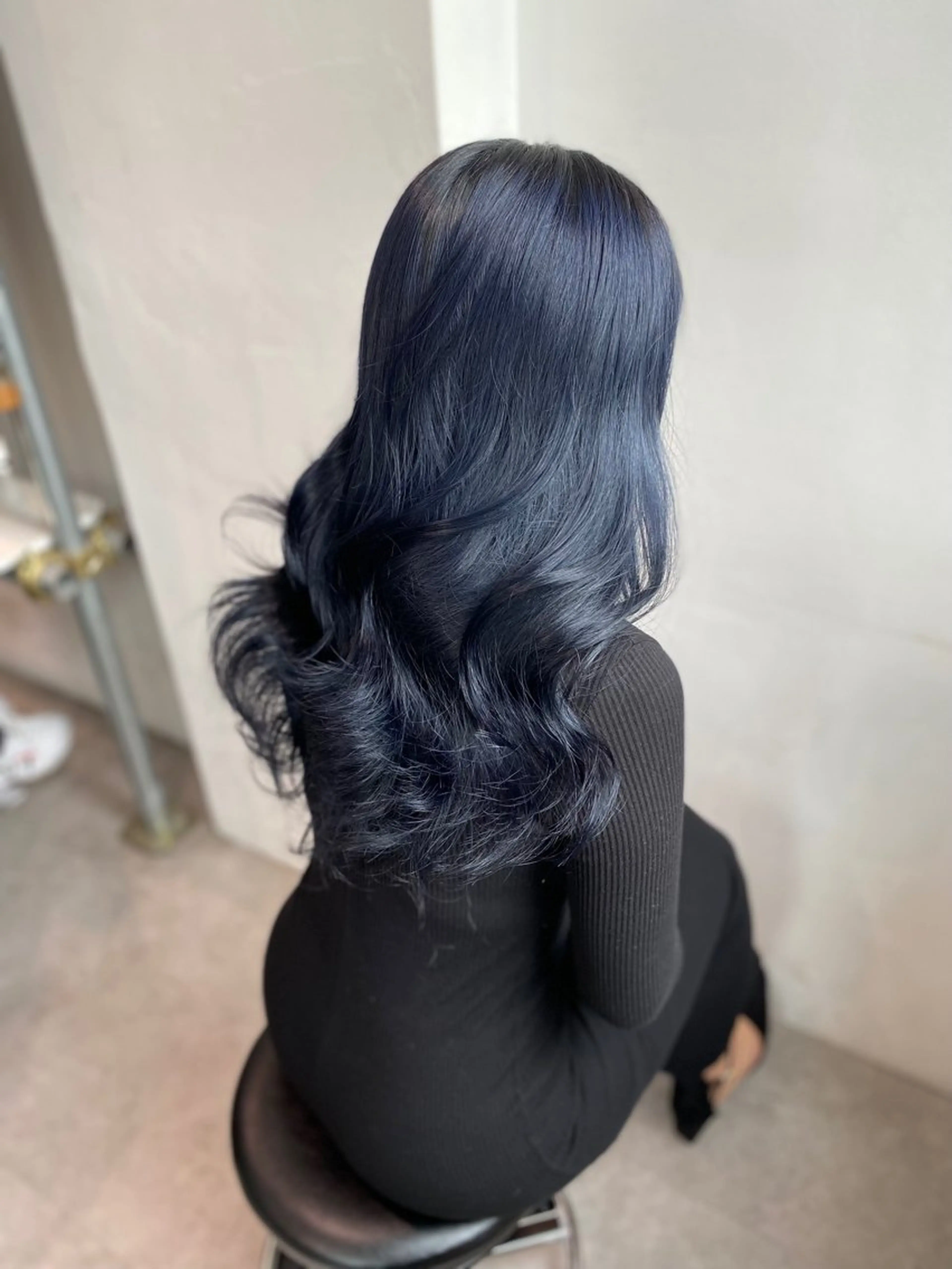 ロング カラー ブルーカラー ダブルカラー 韓国風ヘア カット ヘアカラー 💙ハイトーン韓国風 色白ヘア💙manaのヘアスタイル