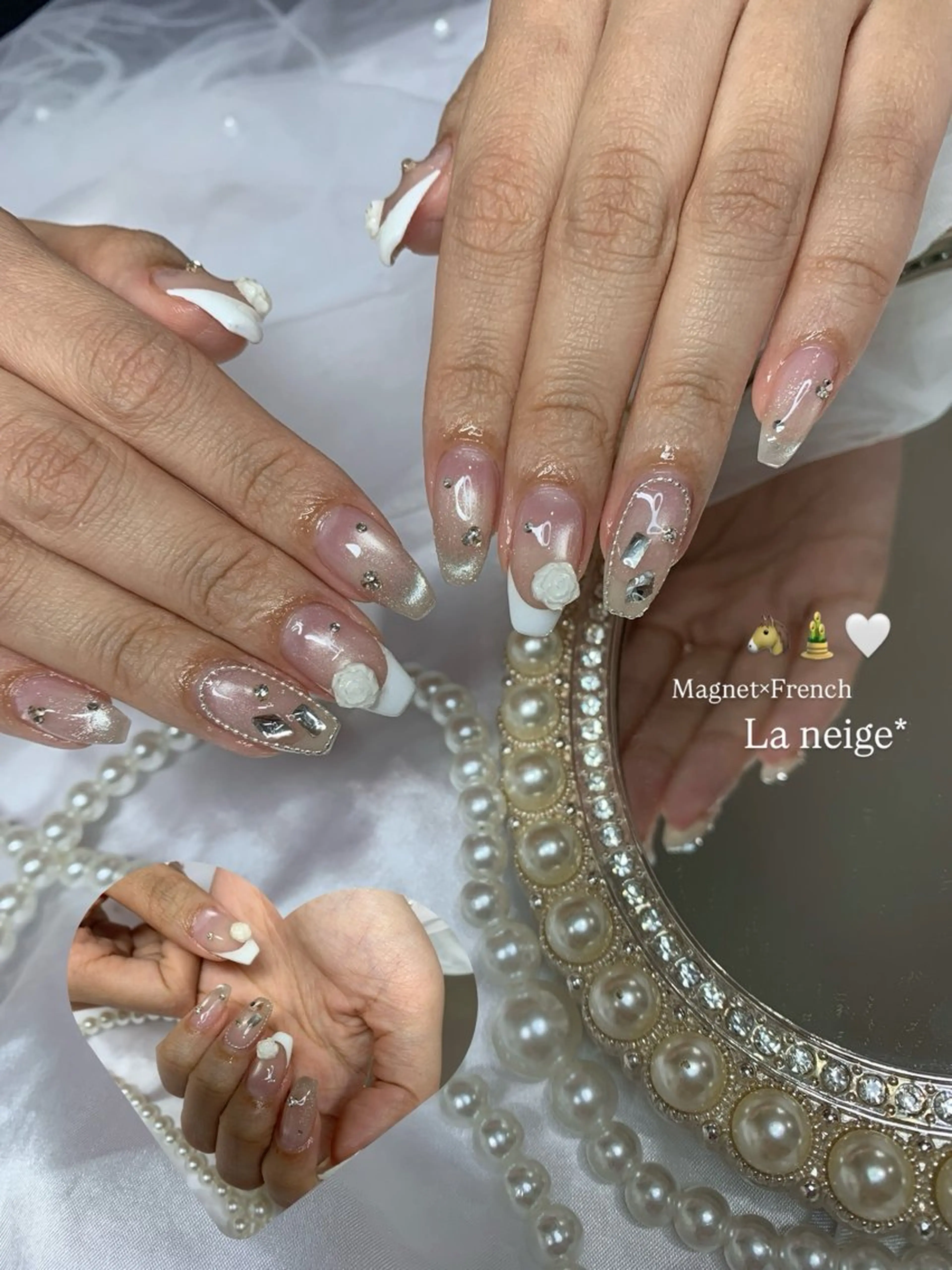 ネイル ハンドネイル La neige* yuki 🥯🍑のネイルデザイン