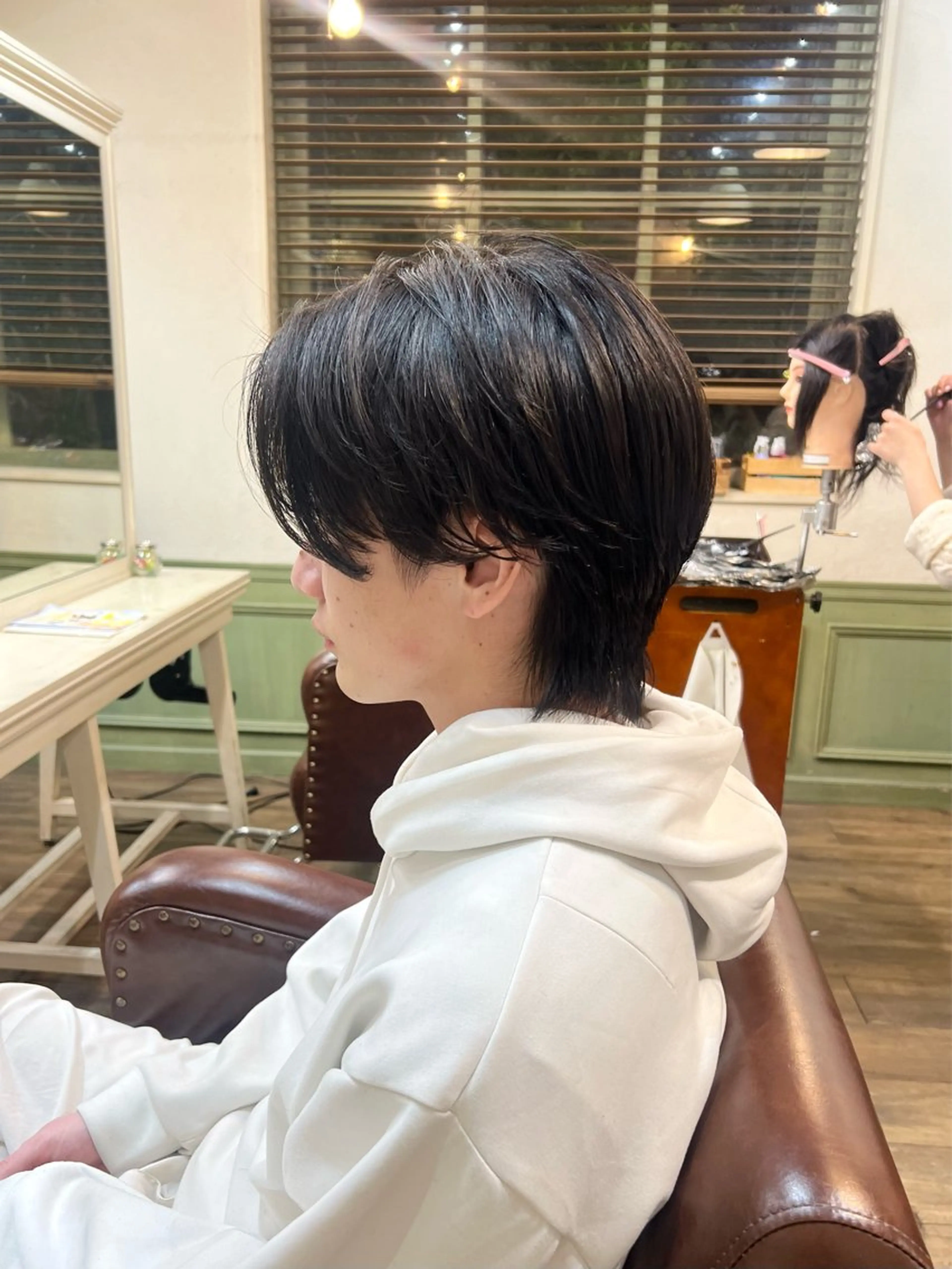 メンズ メンズ韓国風 メンズウルフカット ウルフカット 吉川 陽菜のヘアスタイル