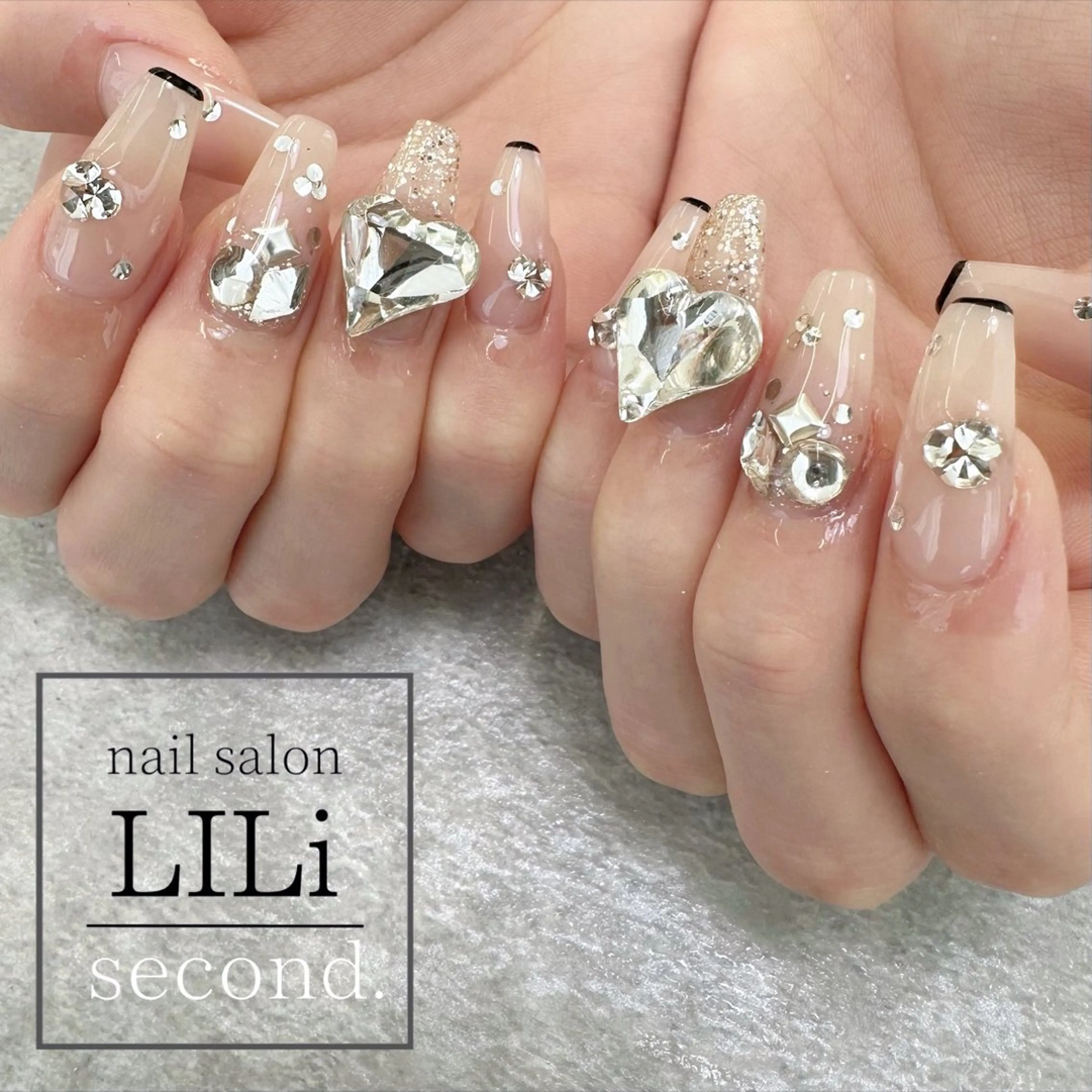 ネイル アートネイル オーロラネイル クリアネイル ジェルネイル ロングネイル nailsalon LILi third.所属・Yukino .のネイルデザイン