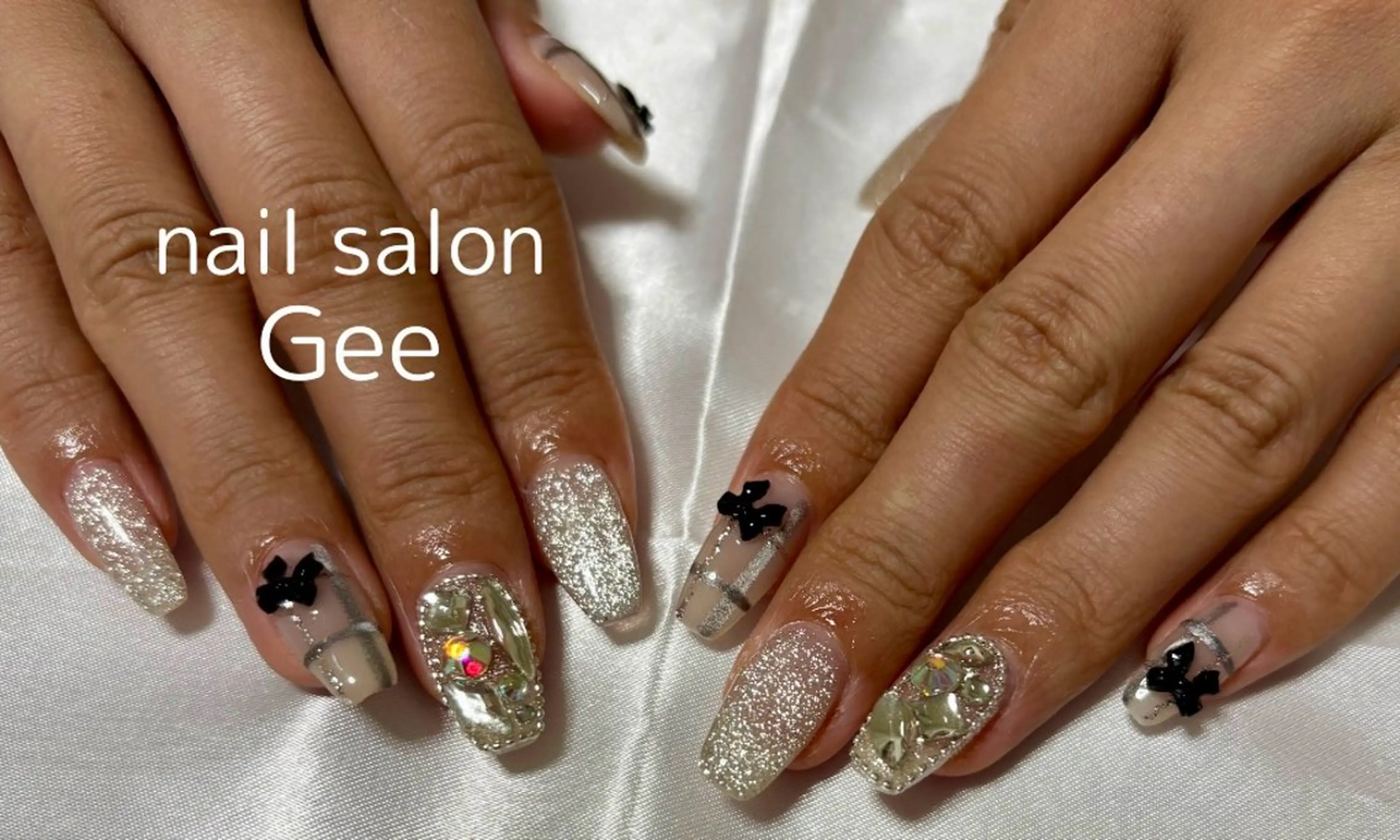 ネイル リボン nail salon geeのネイルデザイン
