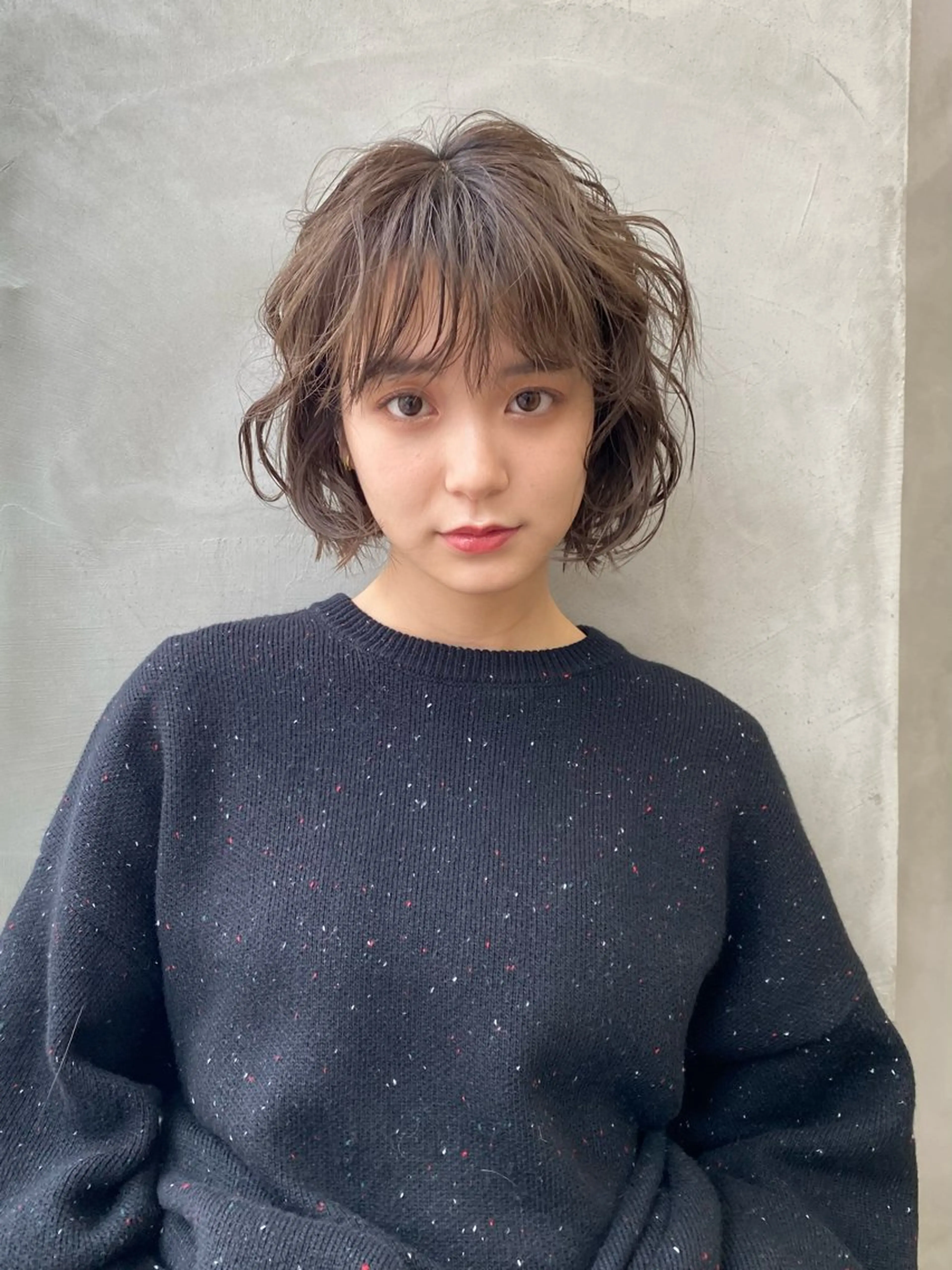 ミディアム カラー パーマ yiye 青山所属・無料カットモデル募集 🌱ひょうがのヘアスタイル