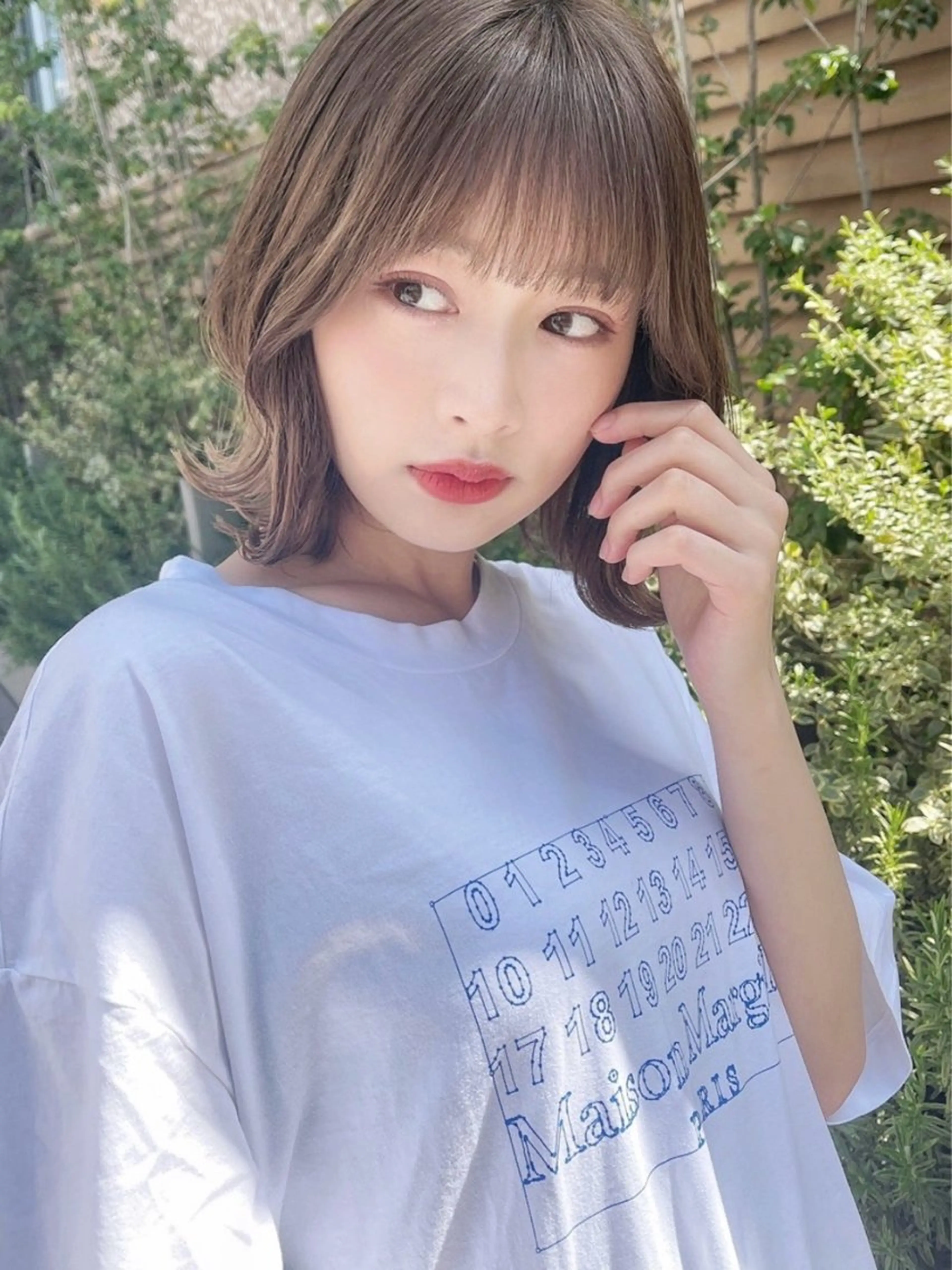 ミディアム ボブ くびれヘア カット ヘアカラー トリートメント 似合わせヘア/ボブ/ ミディアム/Takaのヘアスタイル