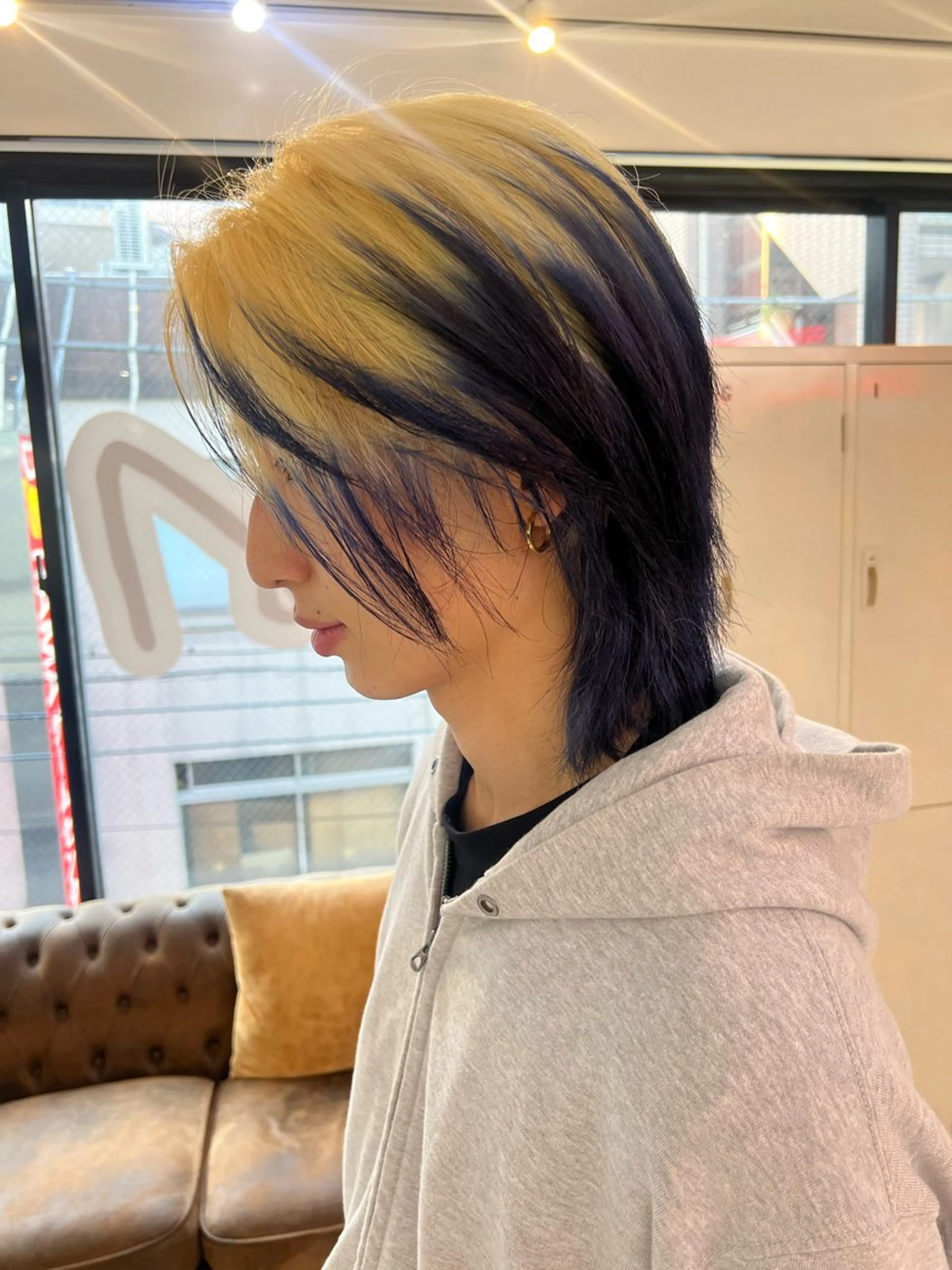 メンズ カット ヘアカラー 💥ウルフカット デザインあんな💥のヘアスタイル