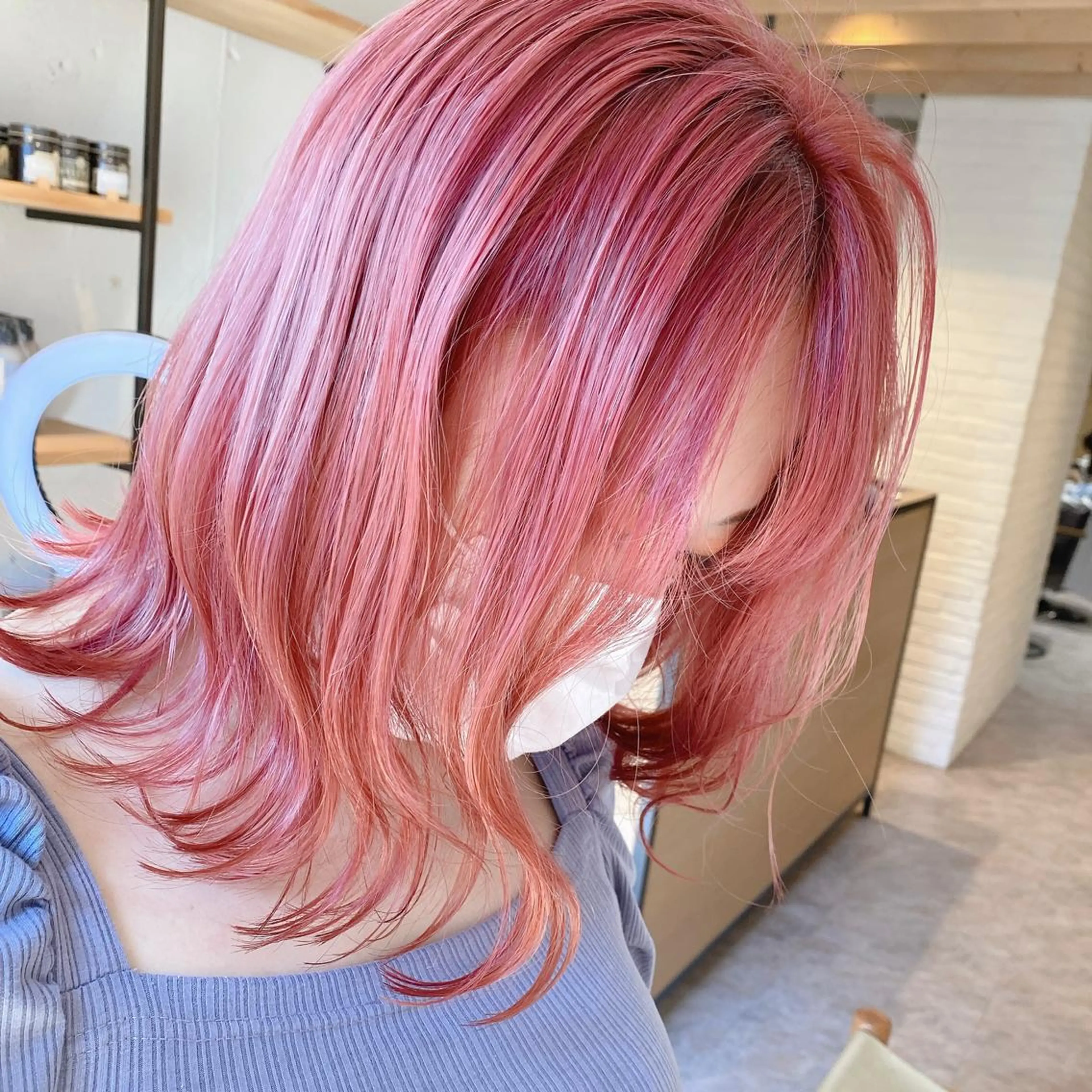 ミディアム カラー ヘアアレンジ メンズ キッズ メンズブリーチ ブリーチ ChuDuck所属・🐮ChuDuck 代表 SHOTA🐮のヘアスタイル