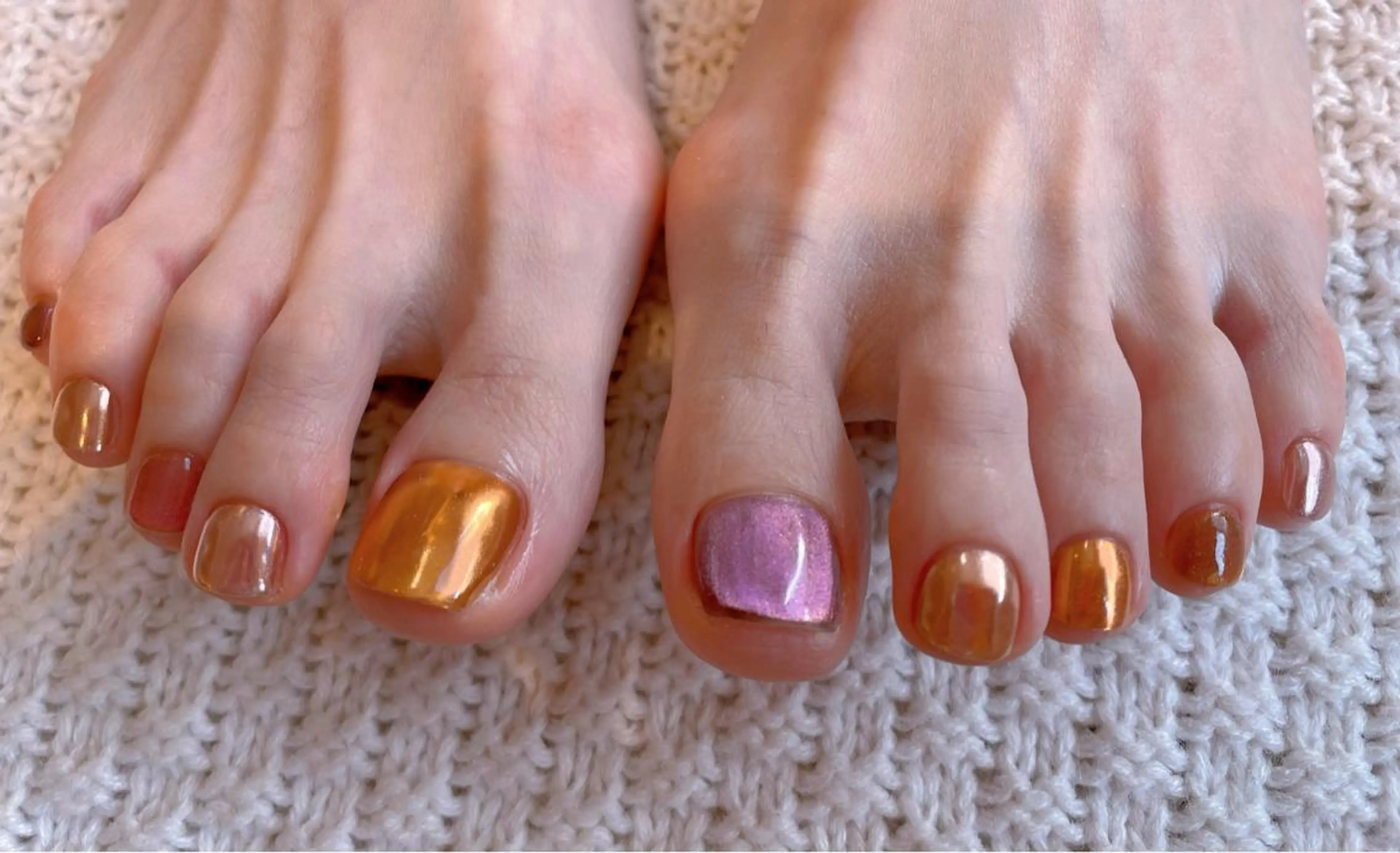 ネイル マグネットネイル ミラーネイル フットネイル ネイリスト ❄️ユキ❄️のネイルデザイン