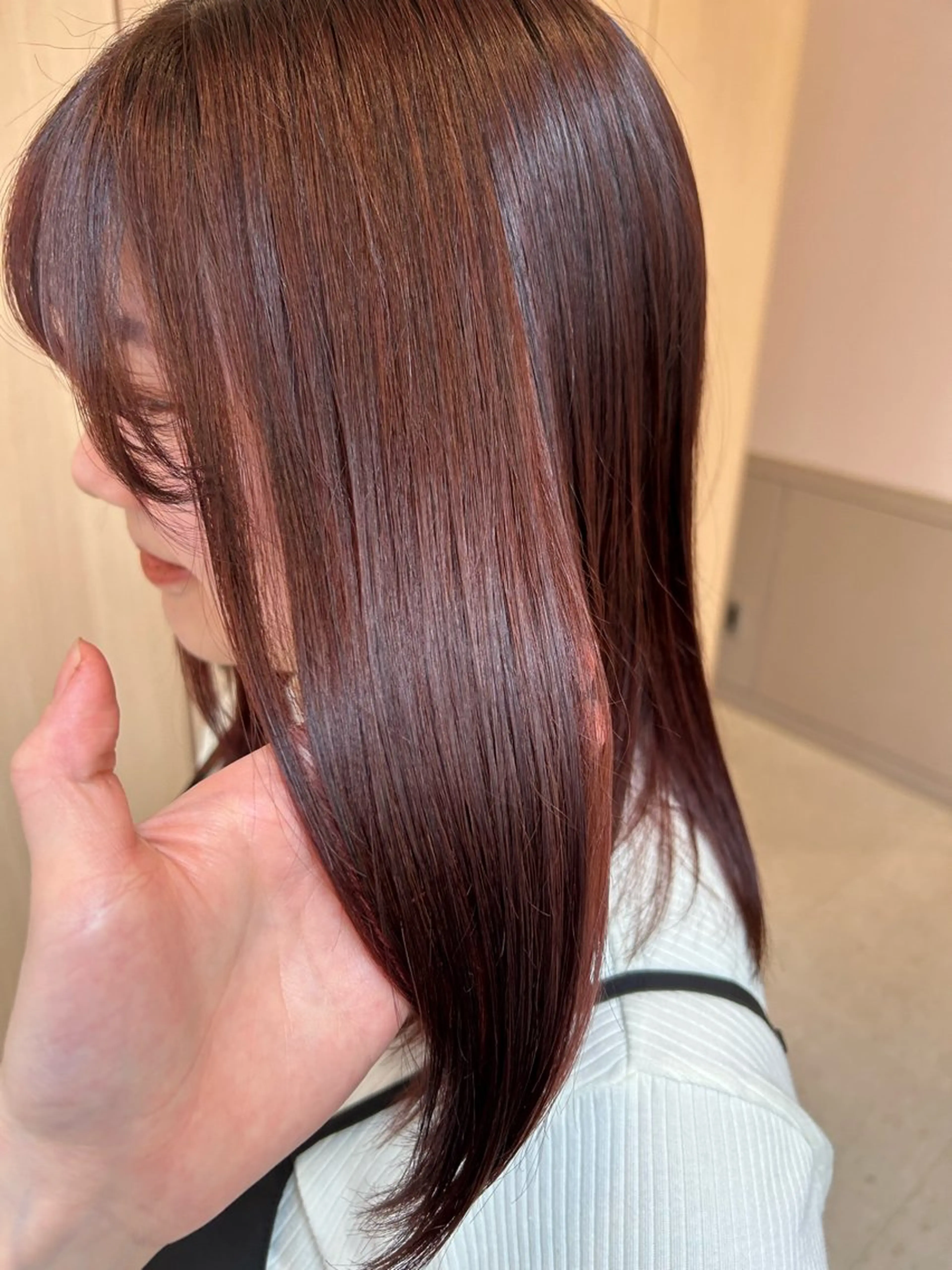 セミロング カラー ヘアカラー トリートメント ａｉｋａ🐩 /艶カラー/レイヤーのヘアスタイル