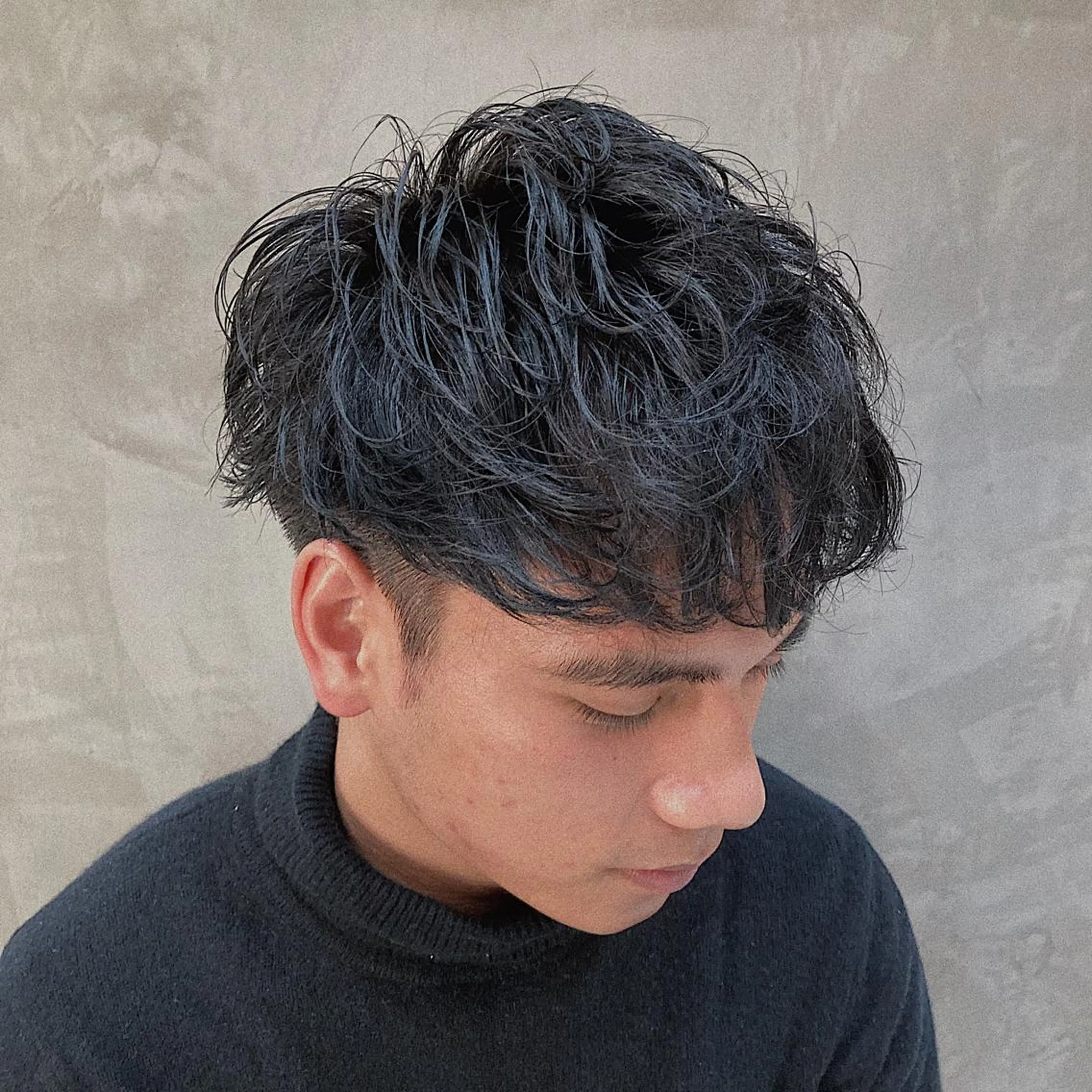 ショート パーマ メンズ マッシュ メンズパーマ カット パーマ トリートメント 波巻きスパイラルパー マ/シャドウパーマ駿のヘアスタイル