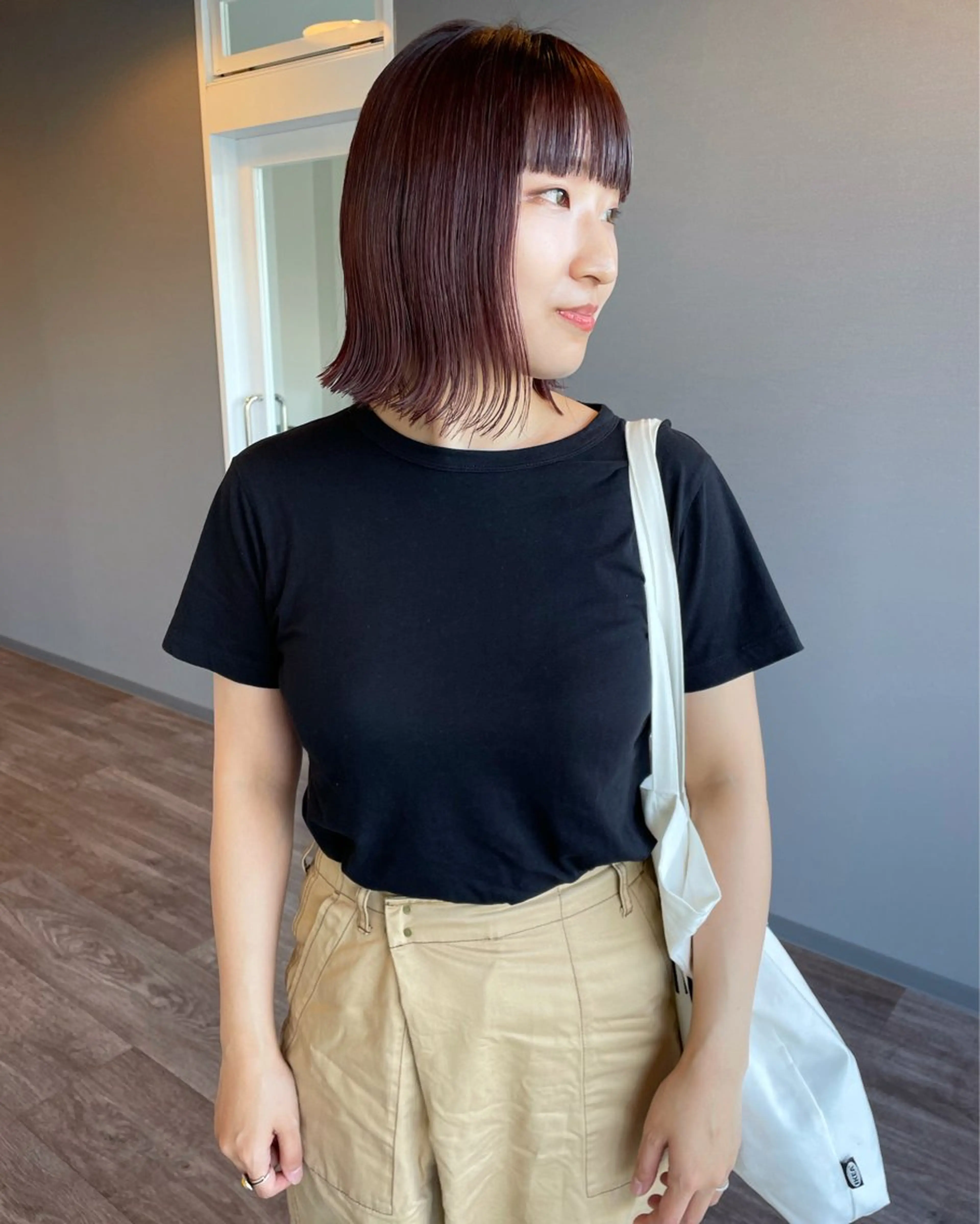 ミディアム カラー カット ヘアカラー iet.所属・ウルフ/ボブ/耳ツボ ジュエリー◎ricoのヘアスタイル