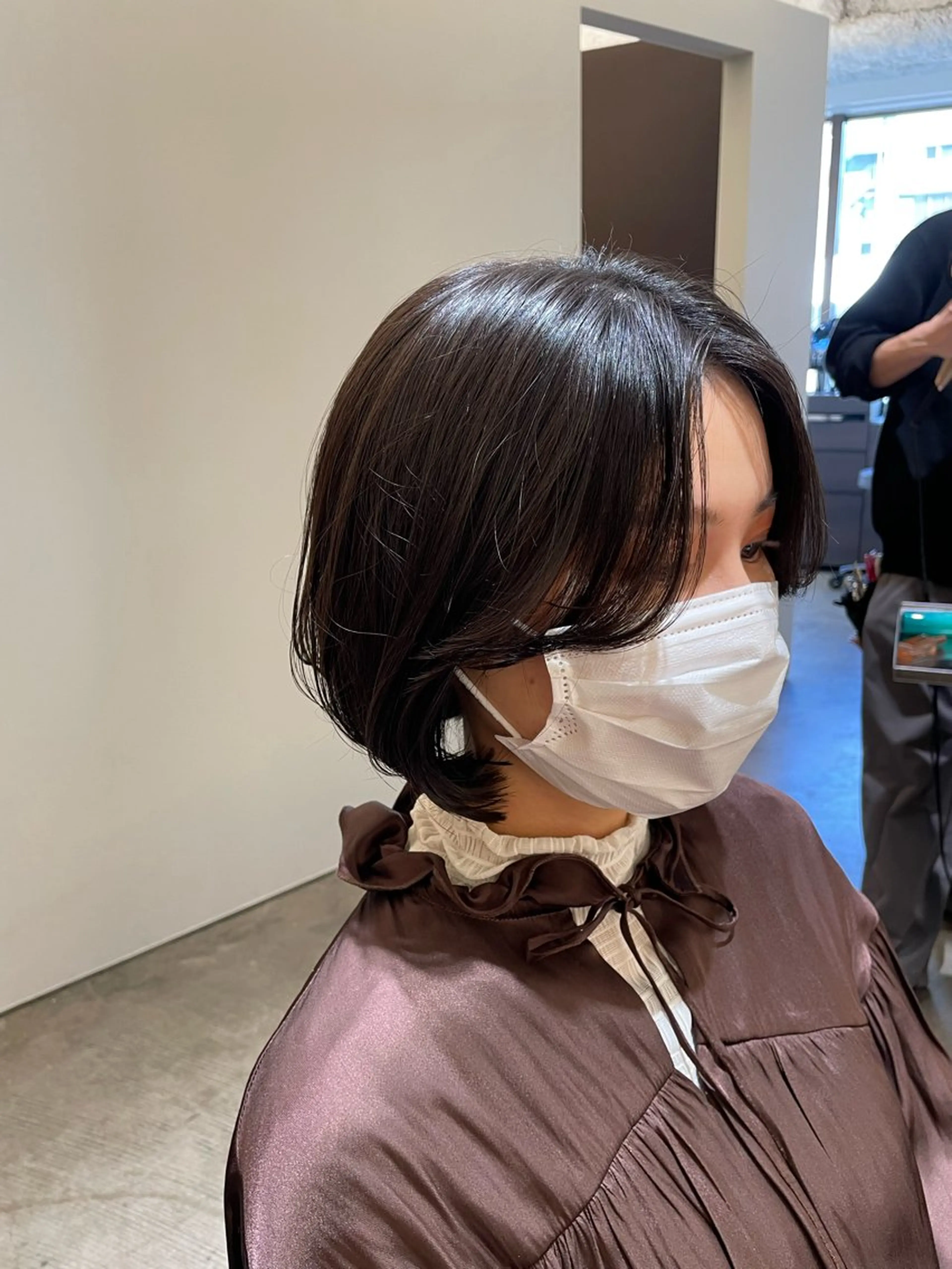 ショート ボブ レイヤーカット カット ヘアカラー トリートメント 中野渡 真利那のヘアスタイル