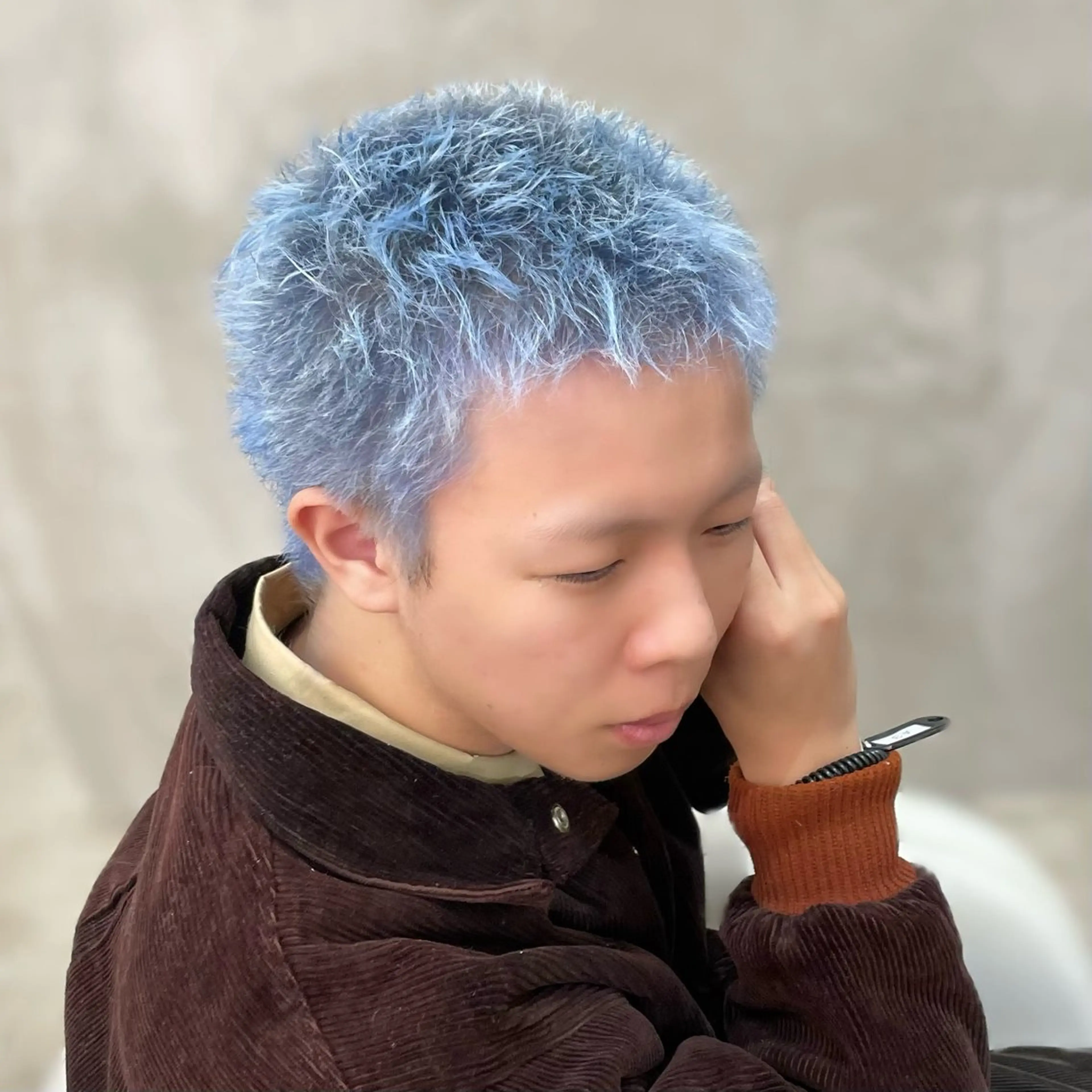 ショート カラー メンズ ブルーカラー カット ヘアカラー M.SLASH STREET MARKET smart salon所属・⭐️艶髪カラー メンズカット⭐️のヘアスタイル