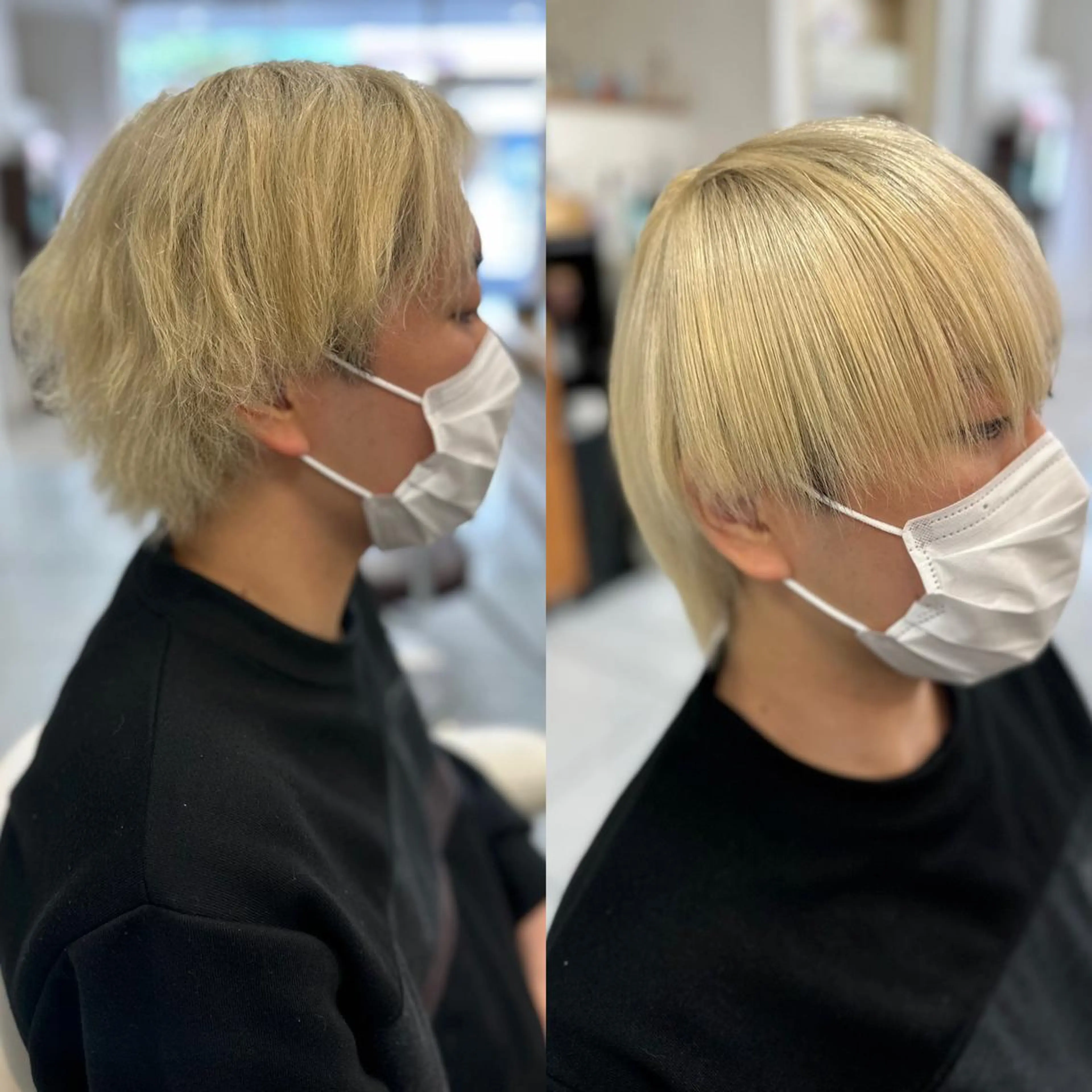 ショート パーマ 髪質改善 トリートメント 縮毛矯正 トリートメント 髪質改善/縮毛矯正 /ブリーチ矯正/岡部のヘアスタイル