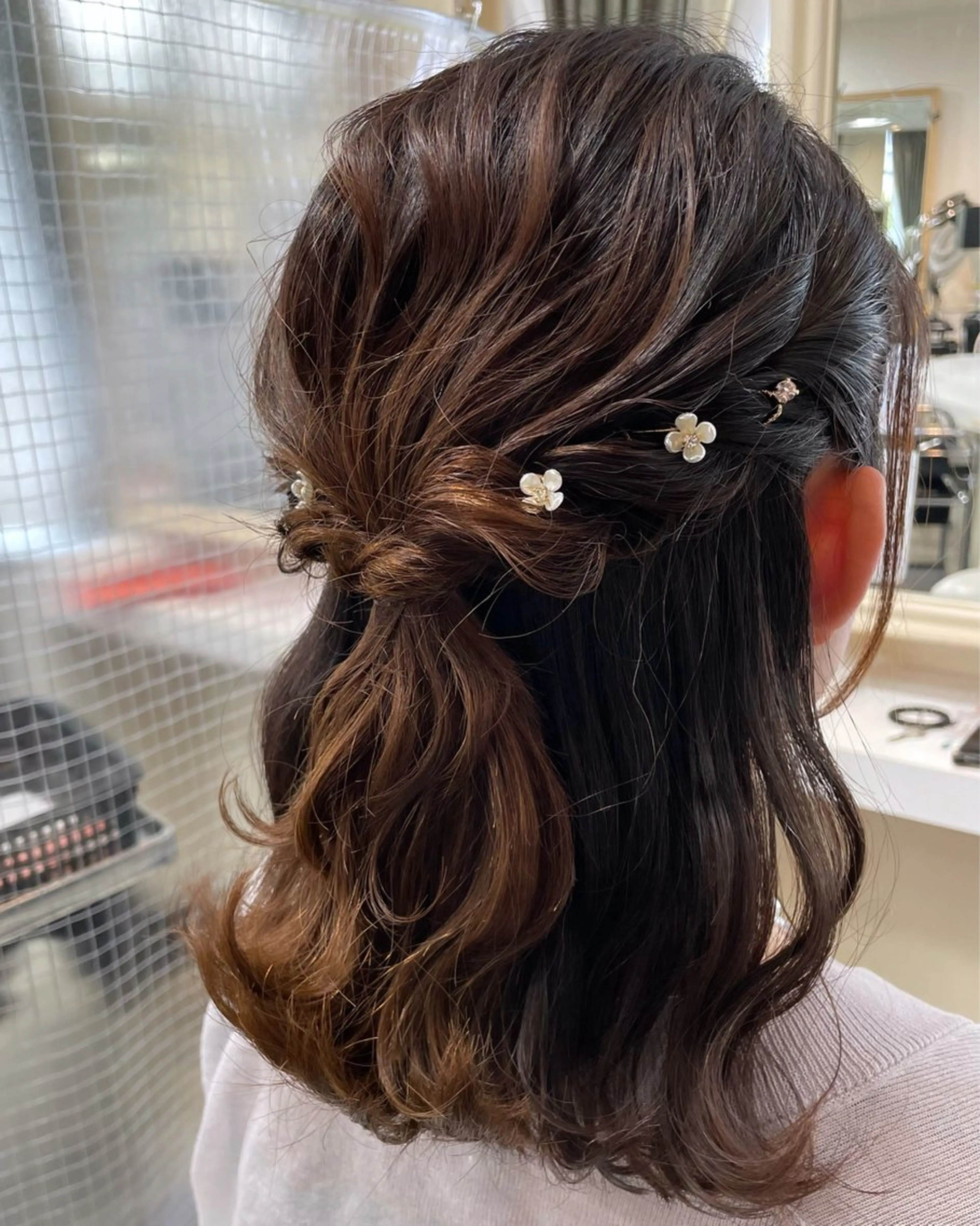 セミロング ヘアアレンジ 豊田 智美のヘアスタイル