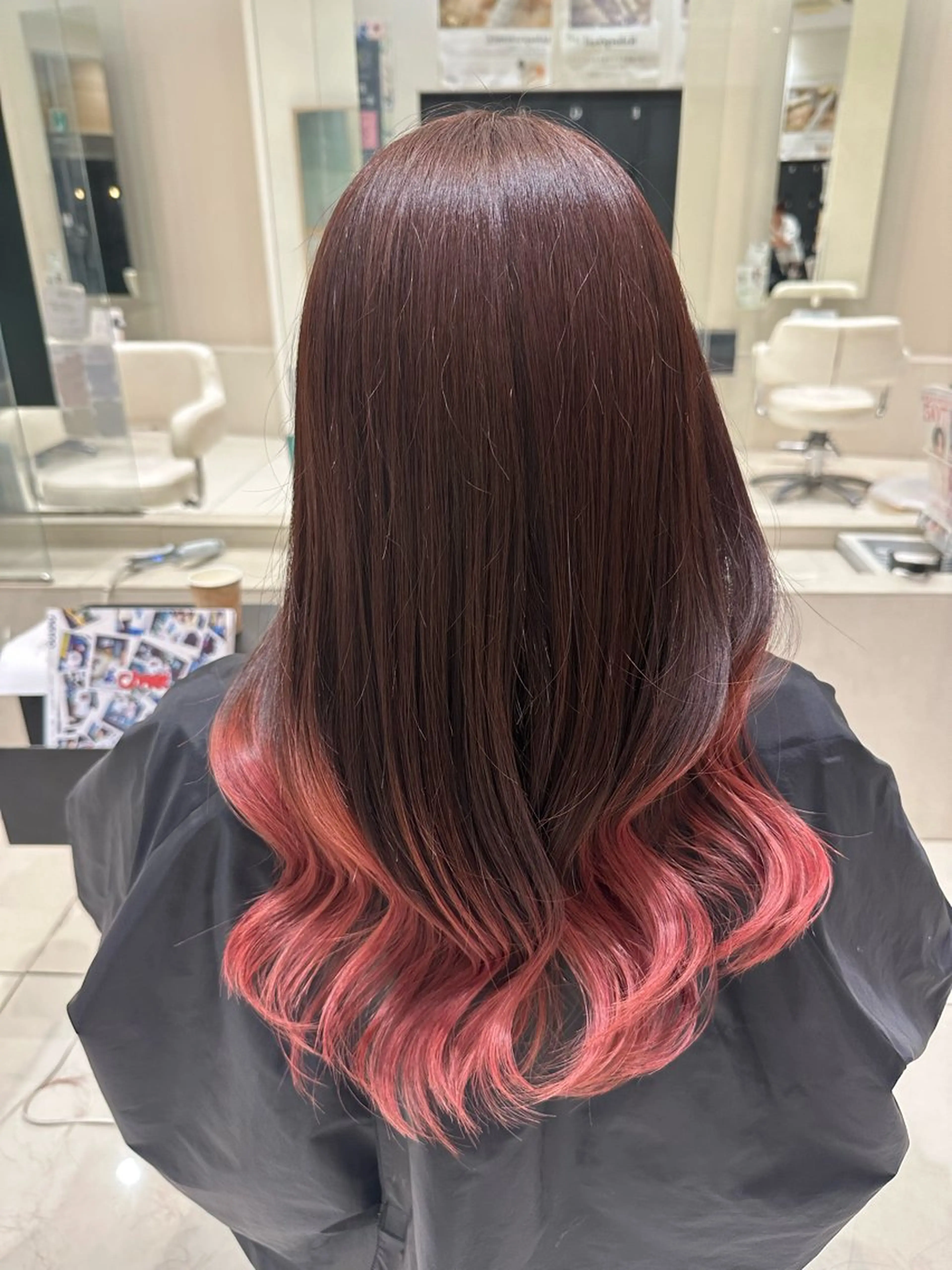 カラー 艶髪/ブリーチなし Wカラー🌺yuiのヘアスタイル