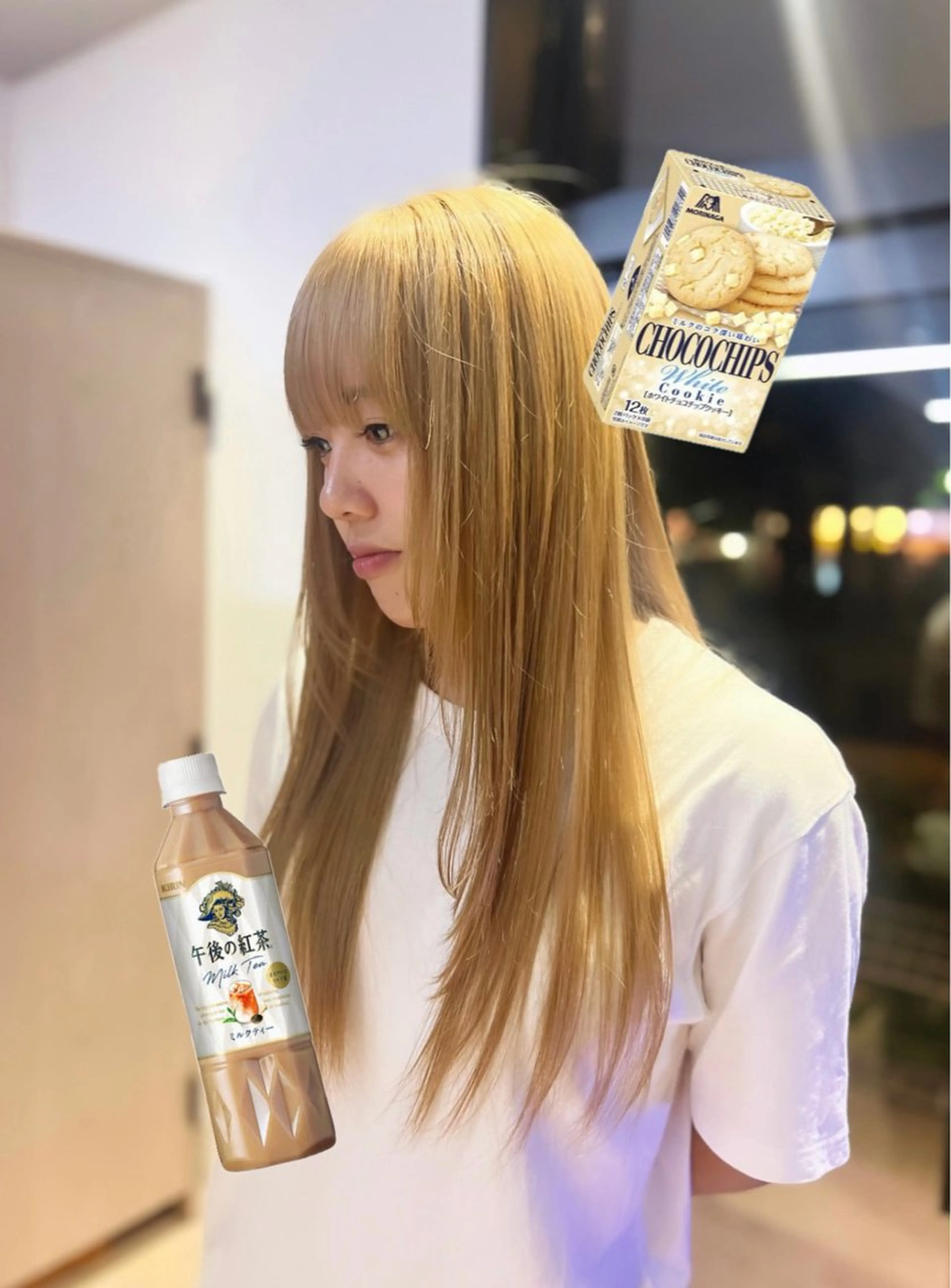 ロング カラー 岡山ハイトーン・ ルーツカラー/こもものヘアスタイル