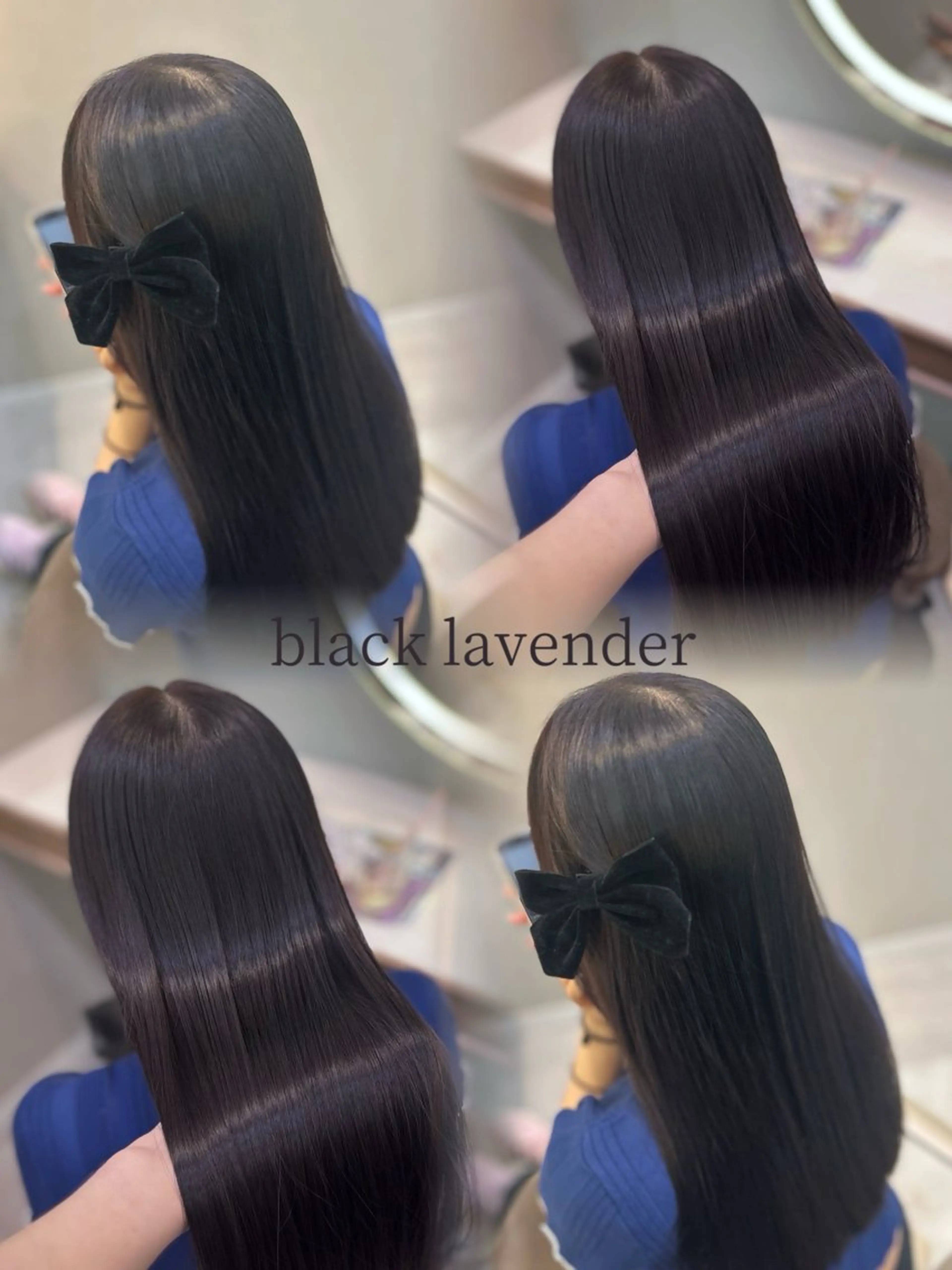 カラー 黒髪 ラベンダーカラー ベージュ⌇﻿暖色⌇﻿ 𝐀𝐤𝐚𝐫𝐢のヘアスタイル