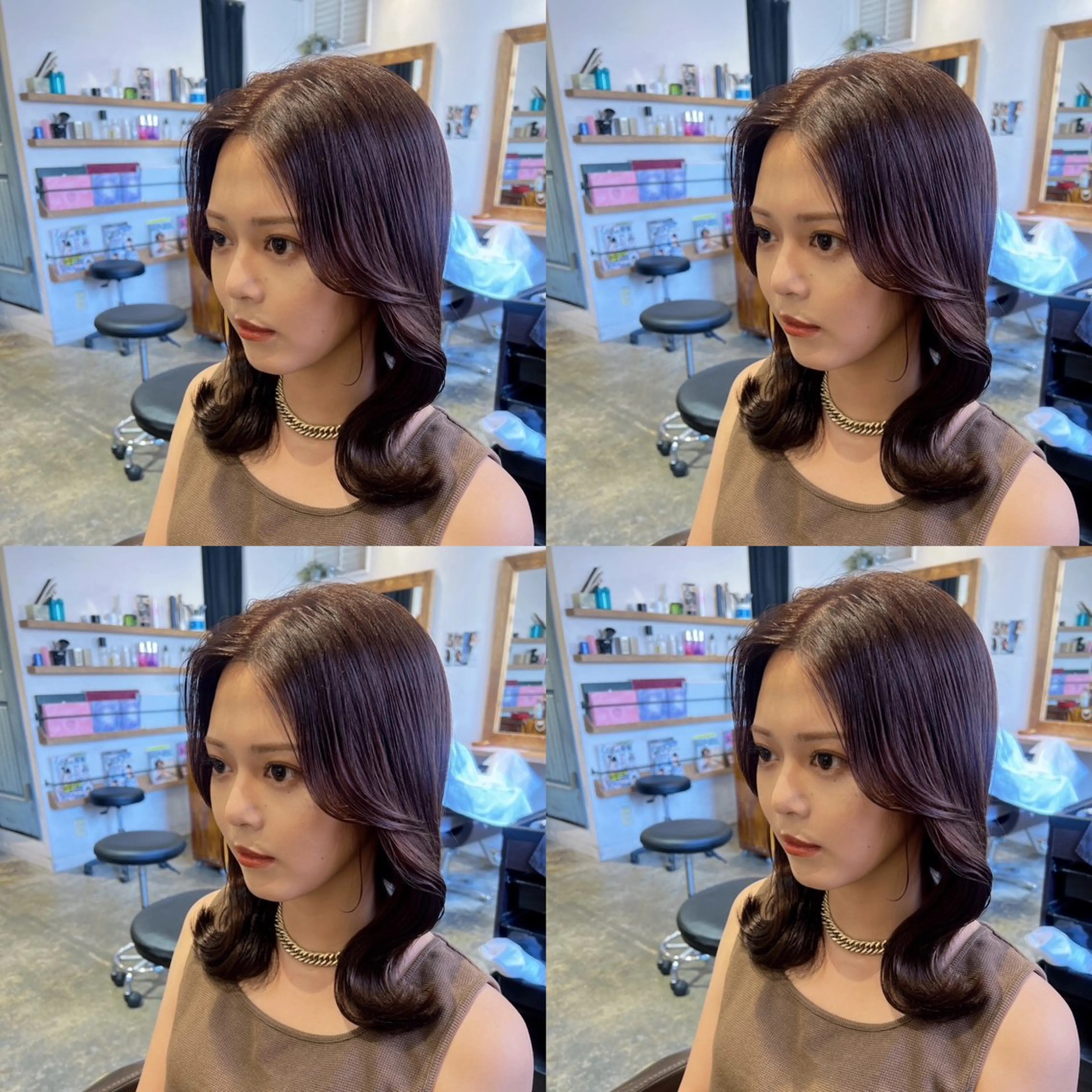 ミディアム カラー レイヤー×髪質改善 マネージャー安藤光司のヘアスタイル