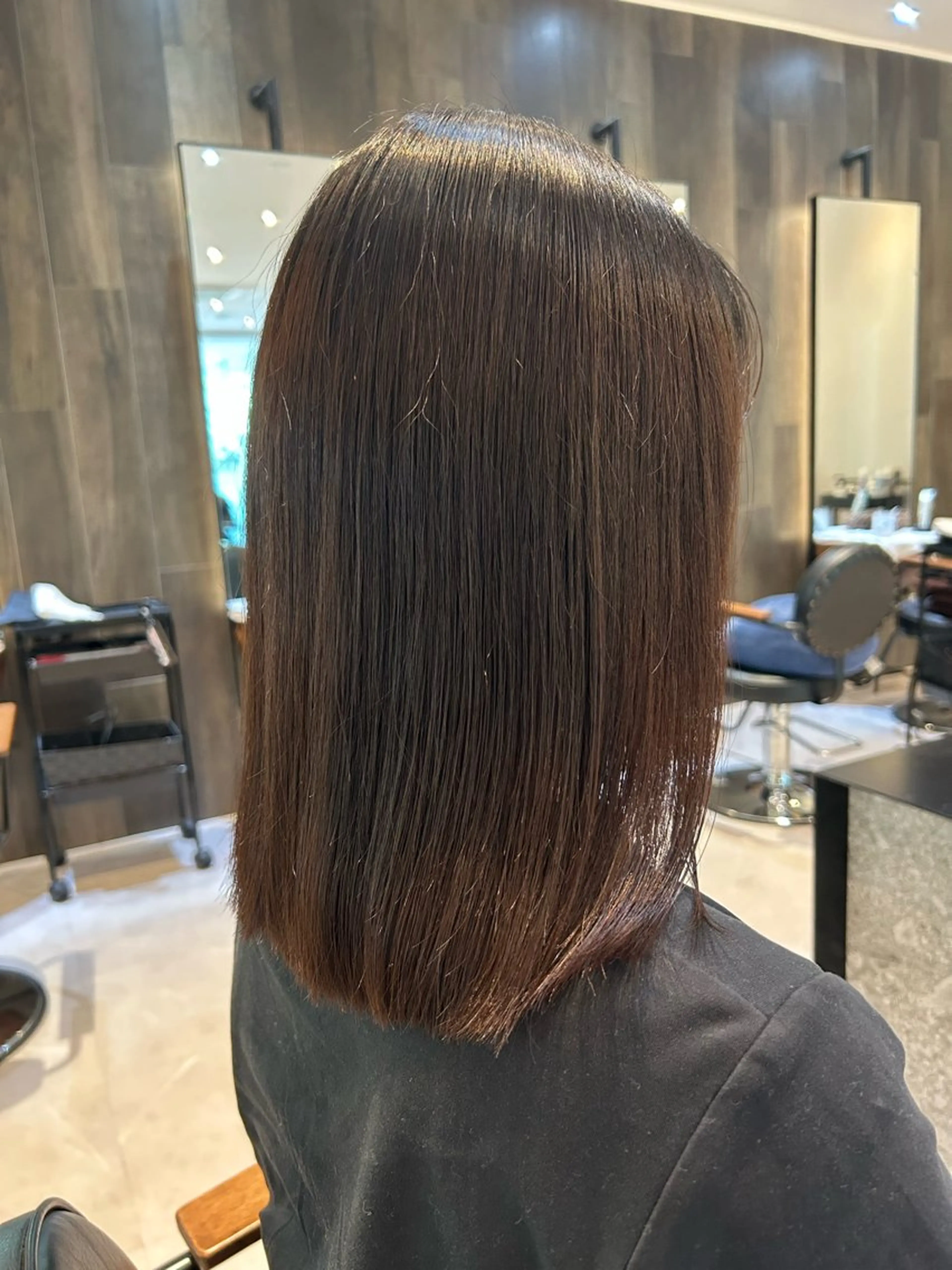 ミディアム 縮毛矯正/カット/ 韓国ヘア/蛯原🍤のヘアスタイル