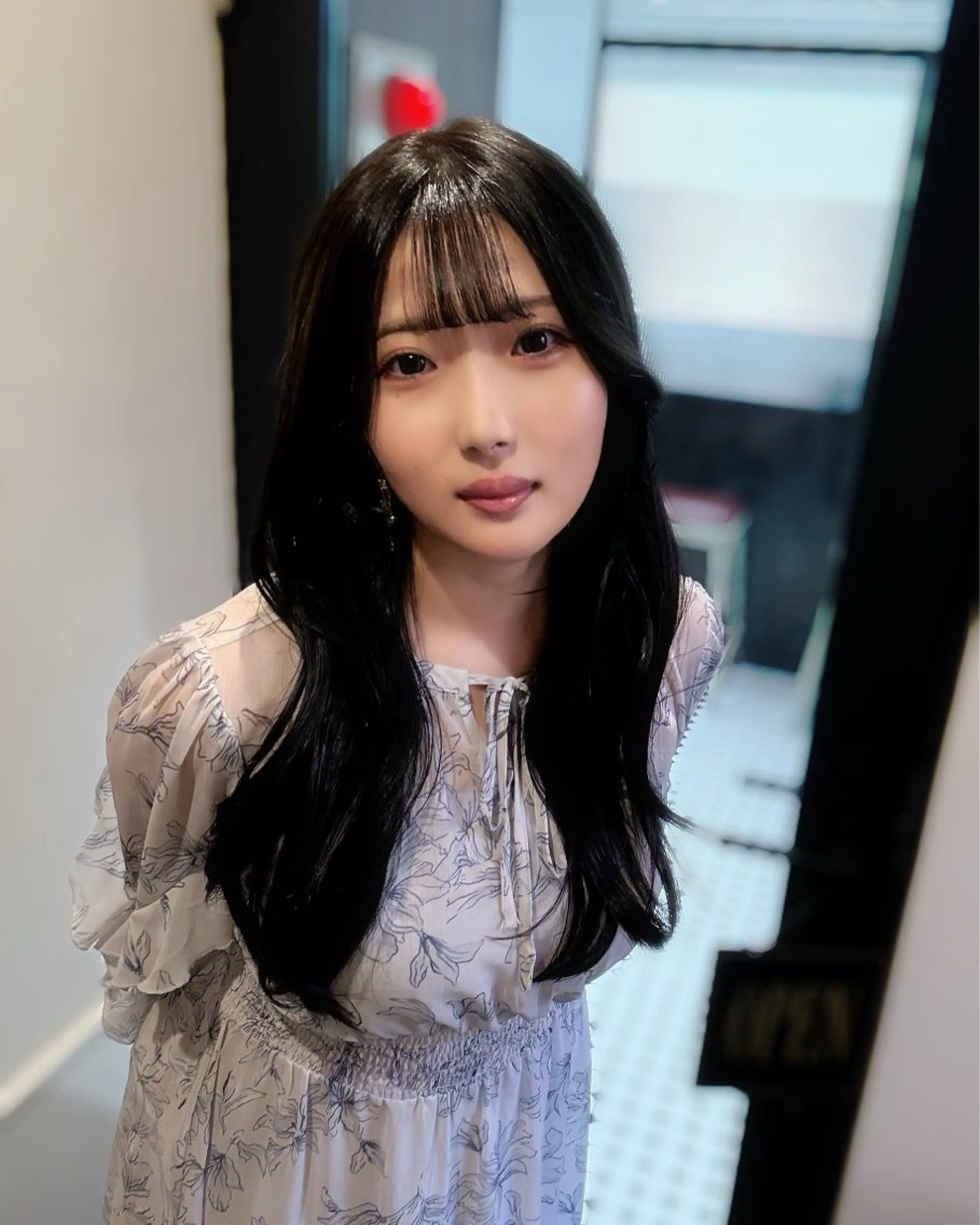 ロング カラー カット ヘアカラー ヘアセット 韓国/トレンド レイヤー【101】のヘアスタイル